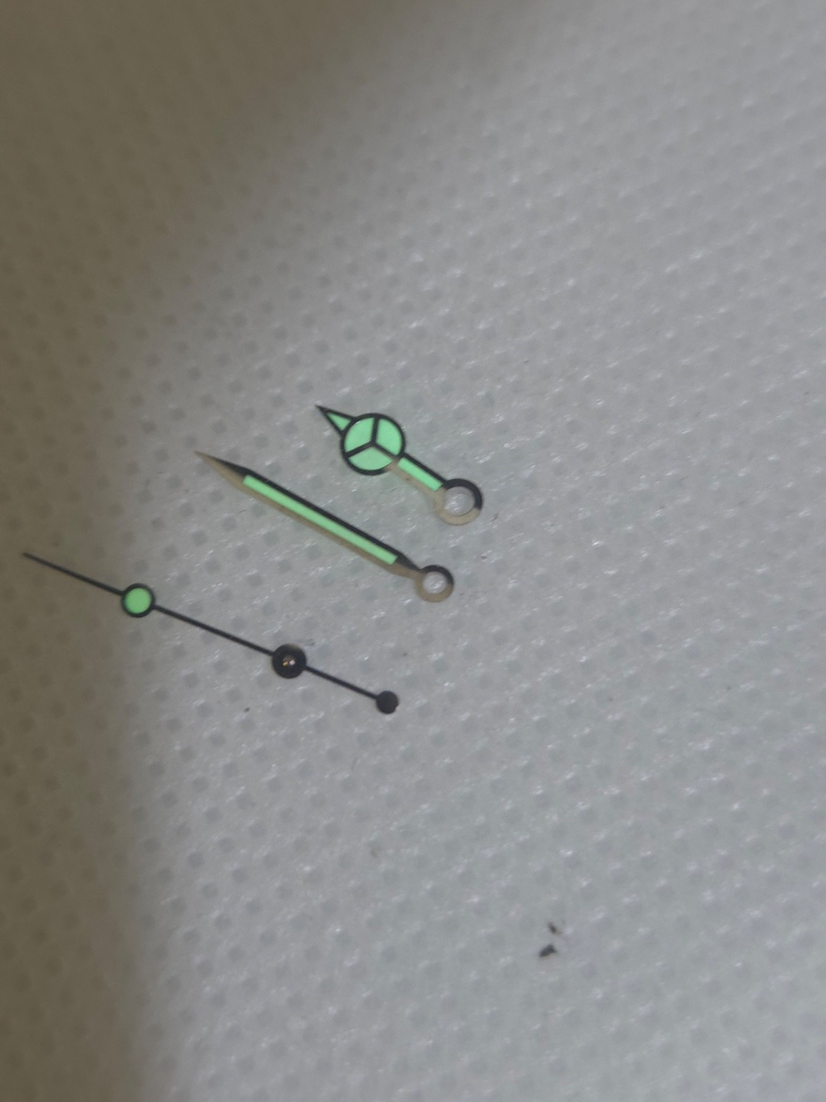 Genuine Rolex Submariner Hands Set Blue-Green Lume “Sphere” Seconds Hand #9