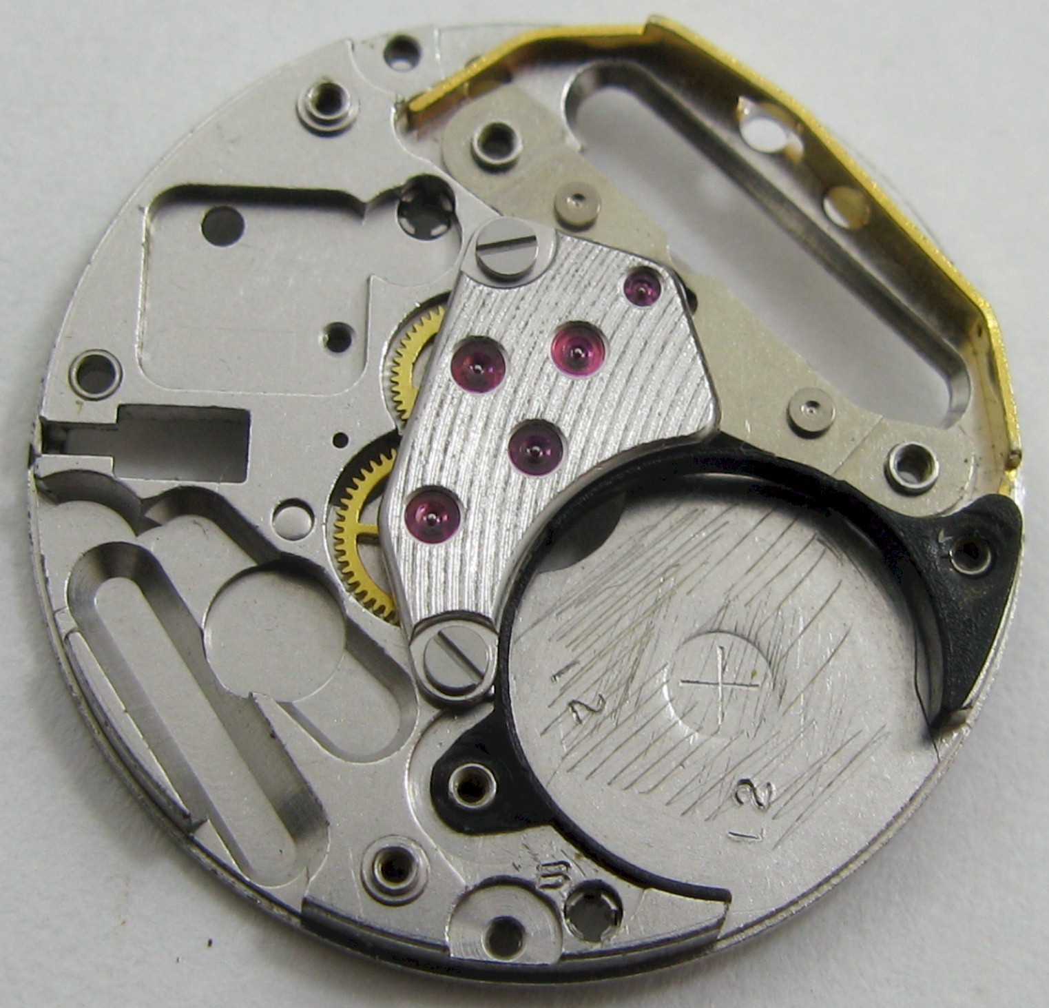 Cartier caliber 81 movement part: main plate + gear train …