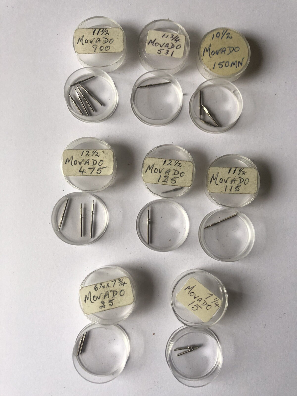 EB,Lanco,Movado,MST,Oris,Peseux,Poljot,PUW,Unitas +Vintage Watch Stems (NOS).