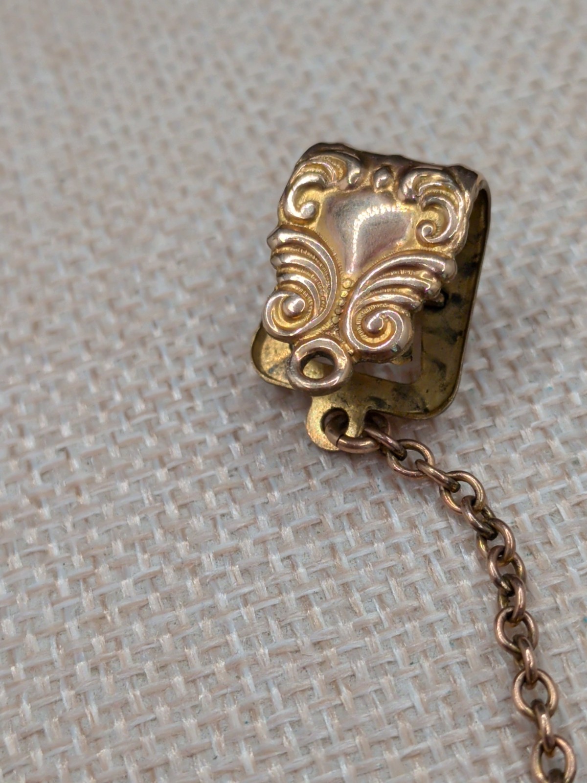 Antique Bates Bacon Pocket Watch Vest Clip Chain Salvage Repair Part Lot