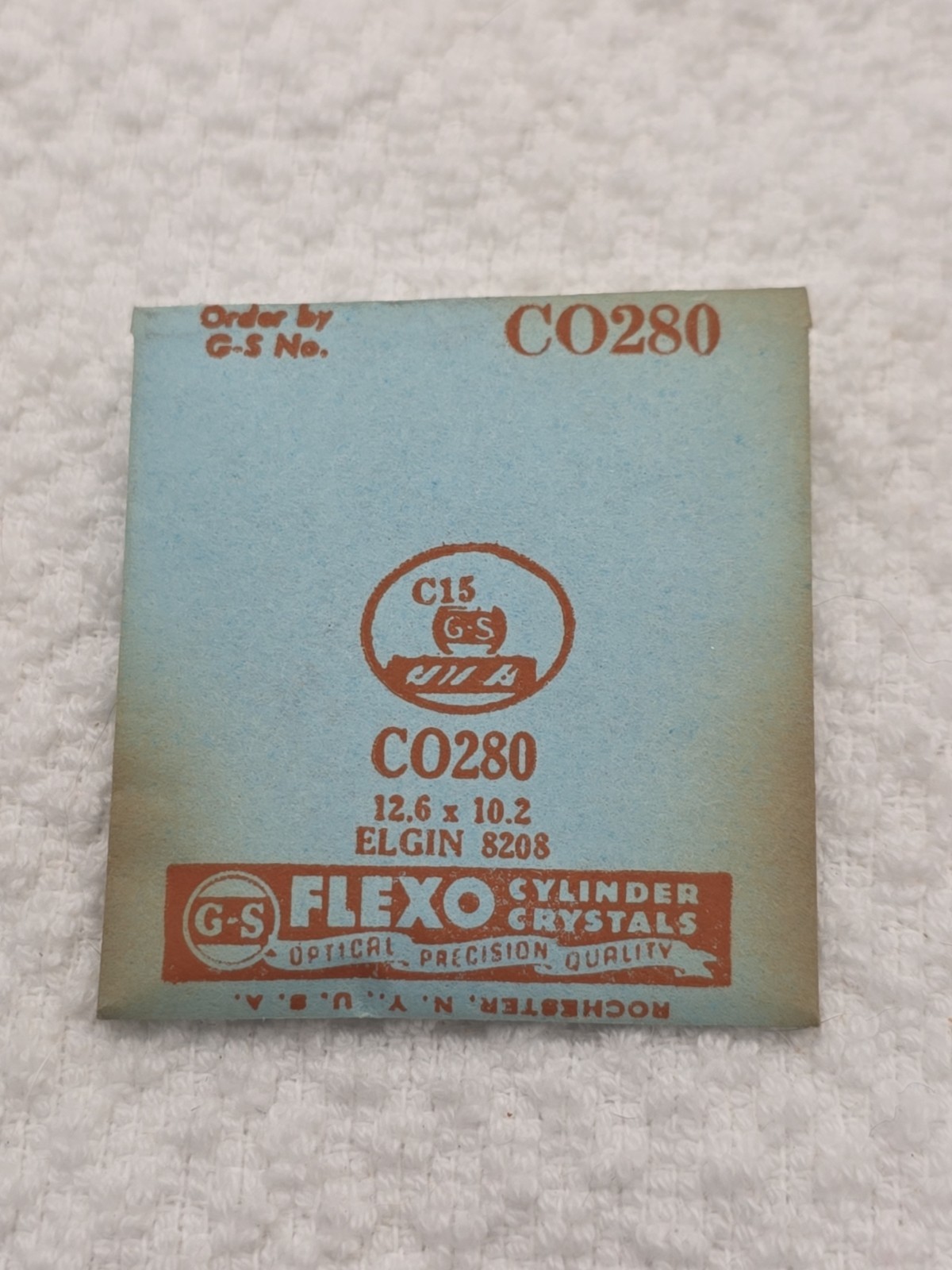 G-S Watch Crystal CO280 Replacement For Elgin 8208 12.6X10.2