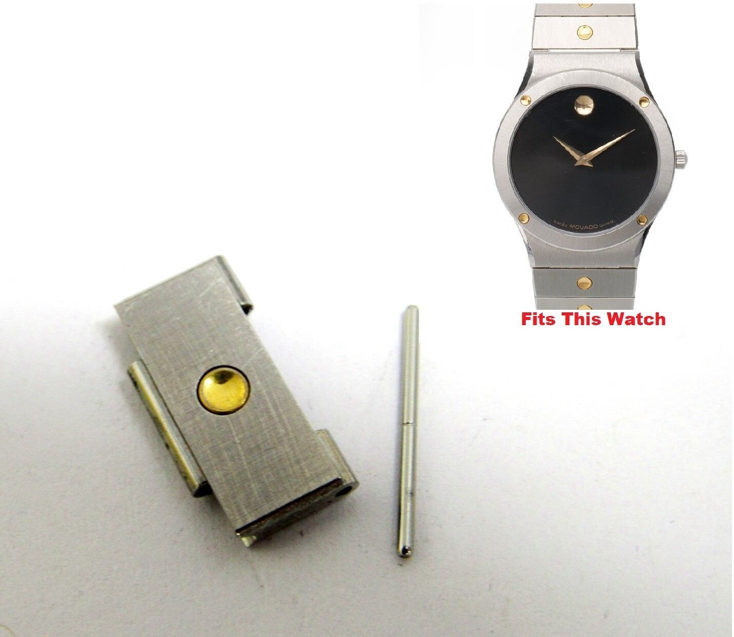 15mm Movado Museum SE Mens Two Tone Watch 86-A2-876K Sizing Link