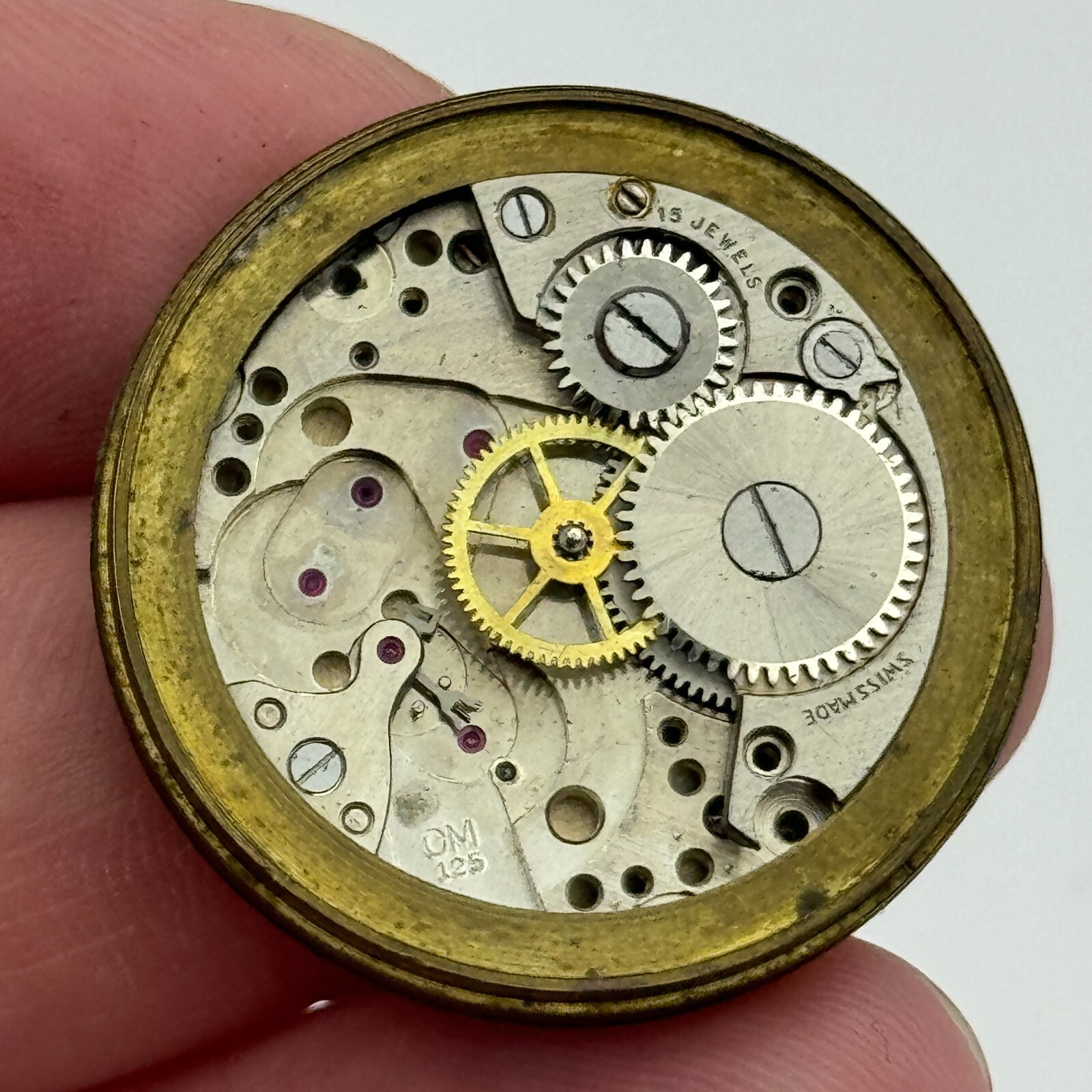 OM 125 Watch Movement Dumont Otto Meyer Men’s Manual Wind Swiss Parts 29.1mm