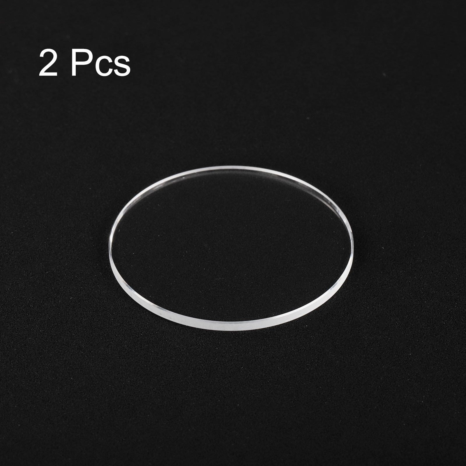 2pcs Watch Crystal Glass Lens 24.5mm x 1.0mm Beveled Edge Flat Glass Crystals