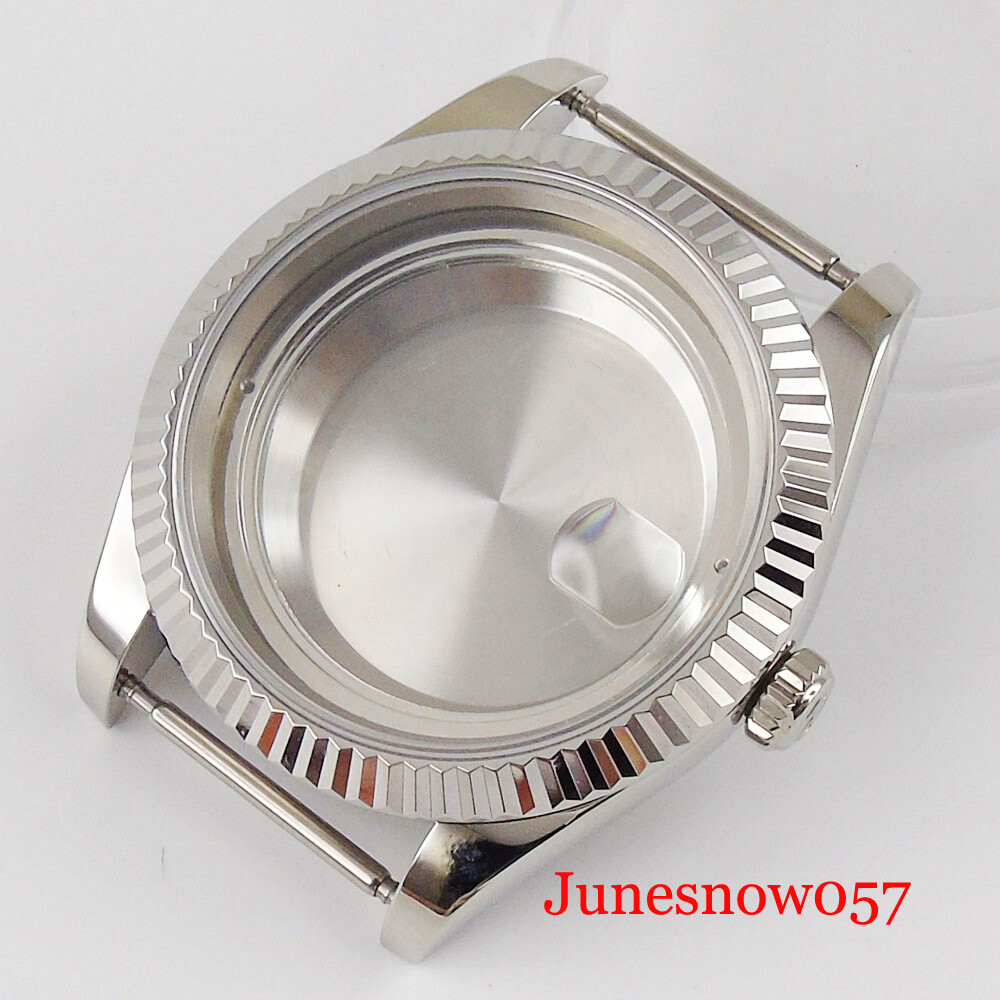 Polished Two Tone Gold Wristwatch Case for ETA2836 MIYOTA 8215 Sapphire Glass
