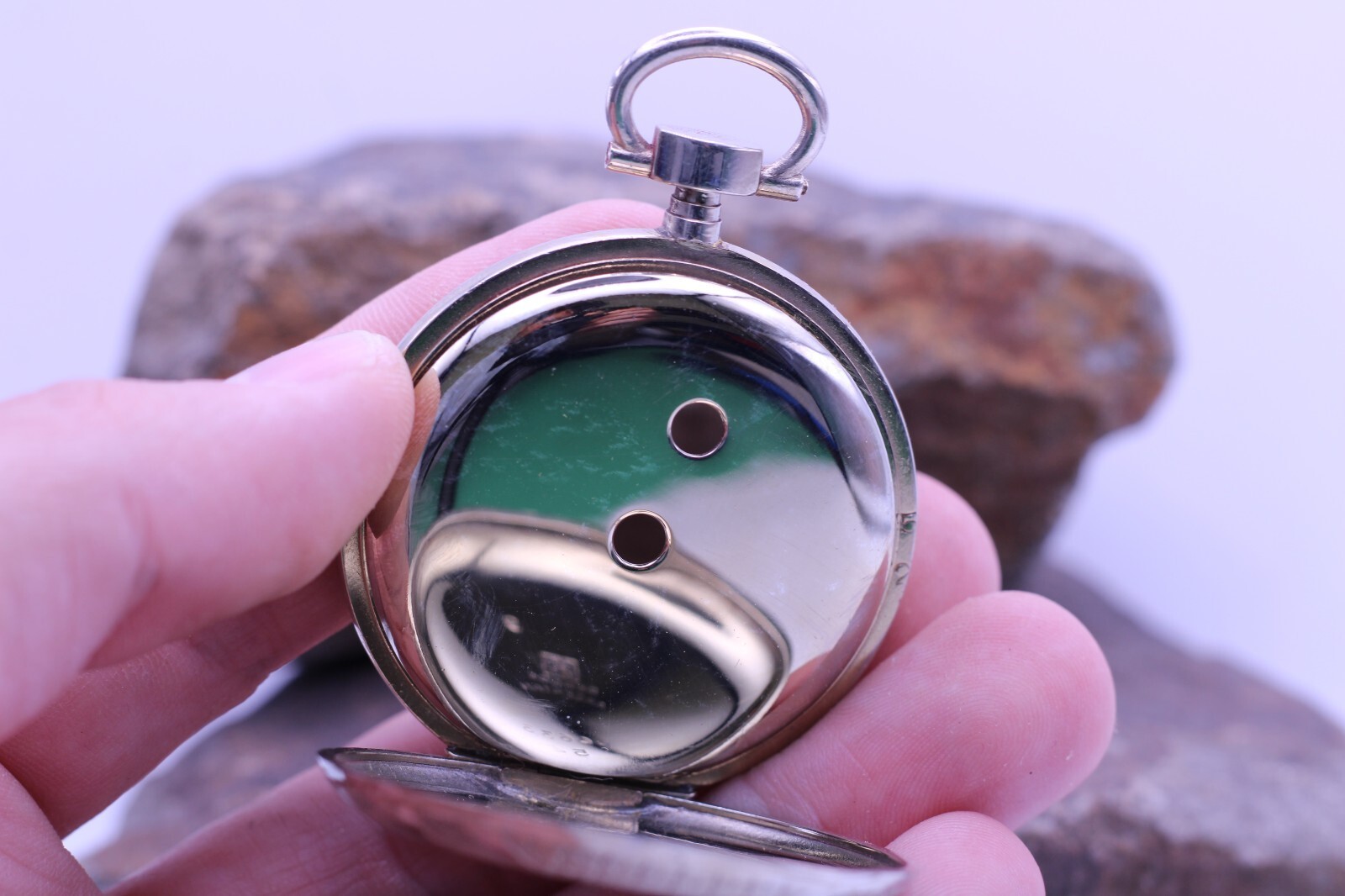 FPF DEPOSIT ARGENTAN KEYWIND SWISS NOS POCKET WATCH CASE 45.9mm (DL)