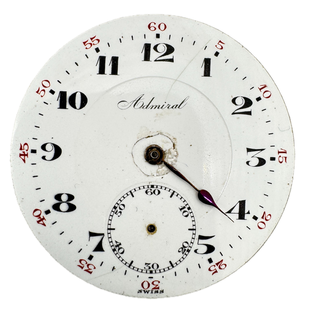Antique 16s Tacy 21 Jewel Mechanical Pocket Watch Movement Admiral Swiss