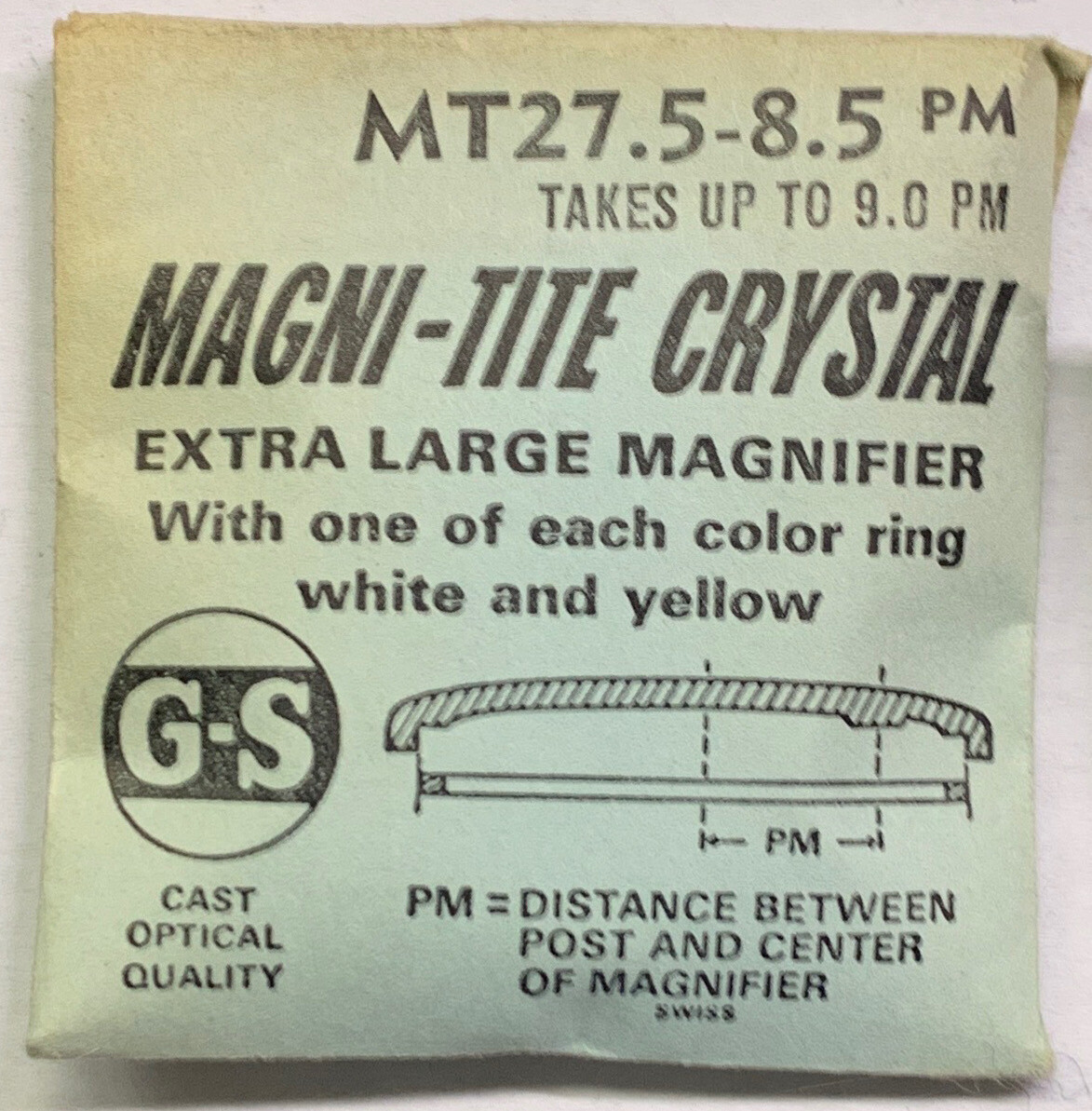Original NOS G-S “MAGNI-TITE” Wristwatch Crystals – Many Variations Available!
