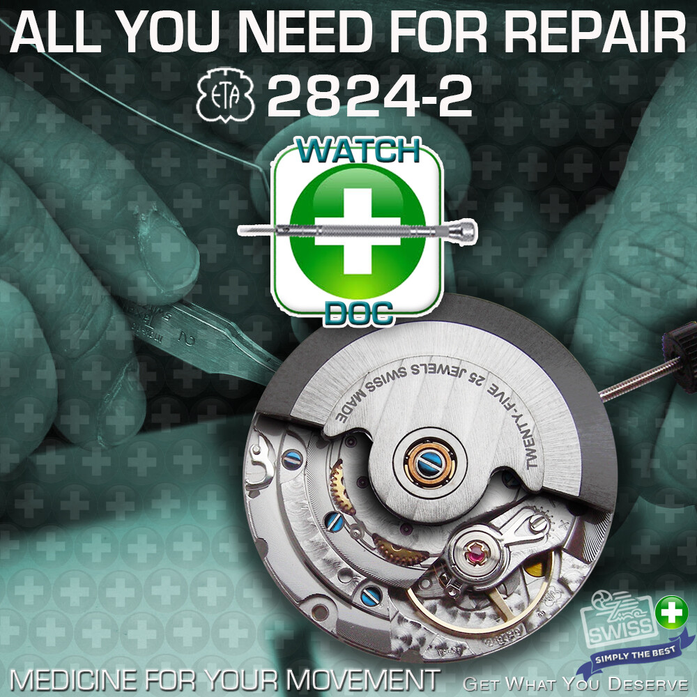MOVEMENT ETA 2824-2 – ALL ORIGINAL PARTS FOR REPAIR – 38 MAJOR COMPONENTS