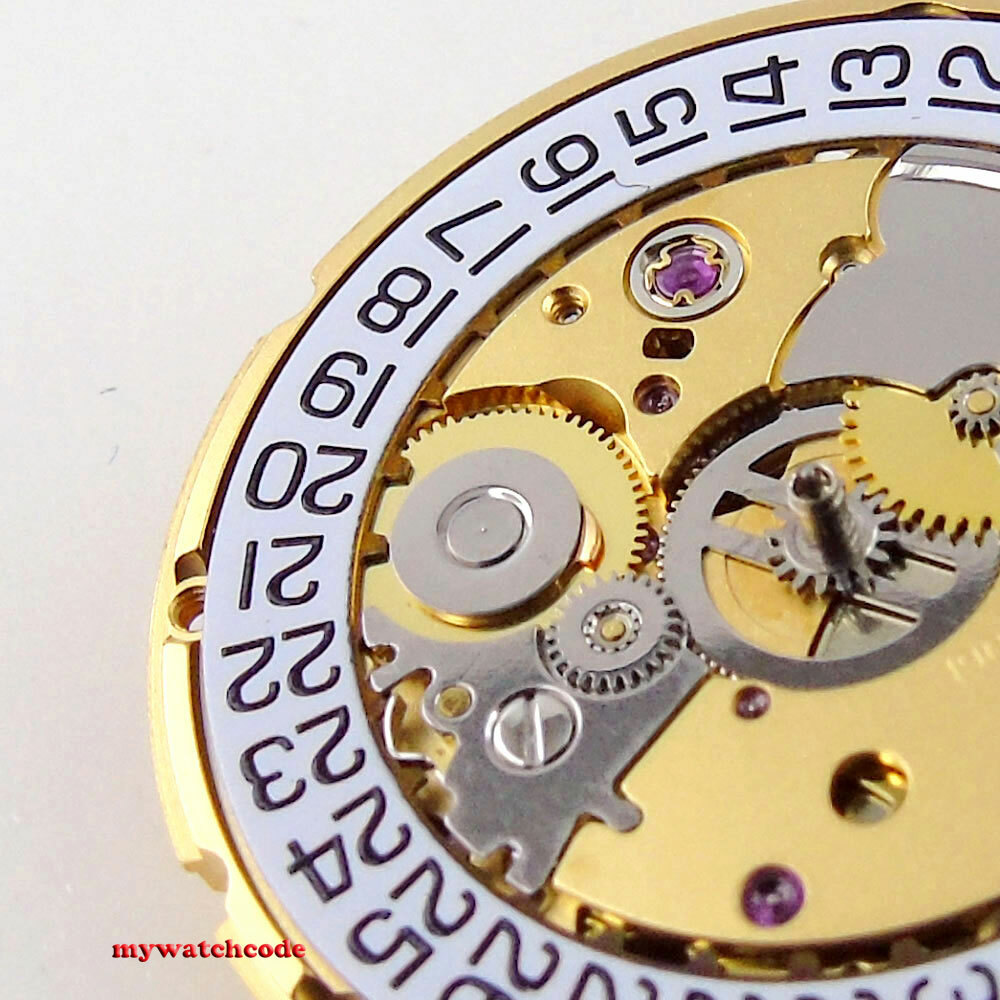 25 jewels 28800 bph golden PT5000 automatic movement replacement eta 2824-2