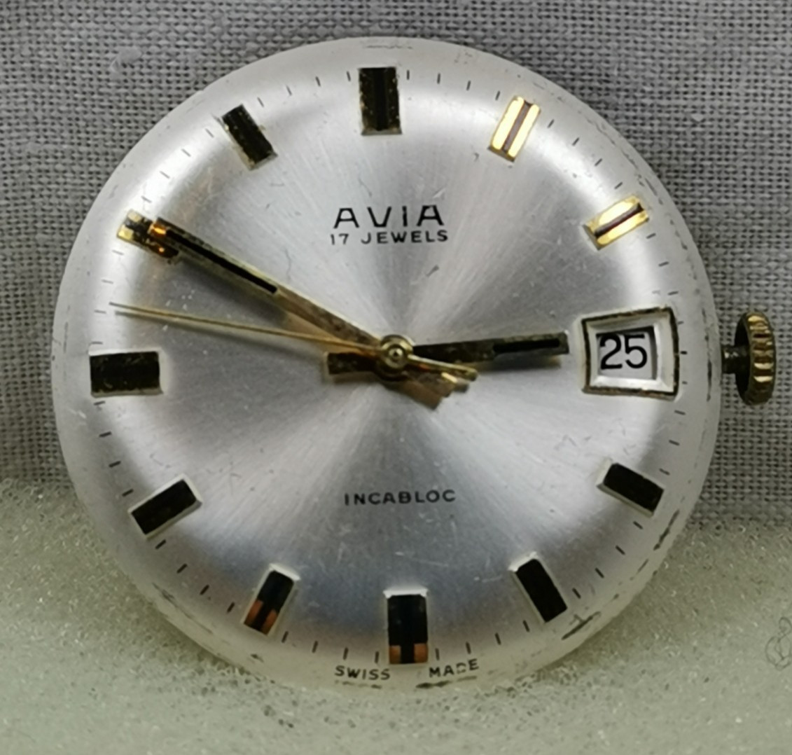 Avia Date 17J Cal. FHF ST 96-4 Swiss Wristwatch Movement Parts/ Repair!