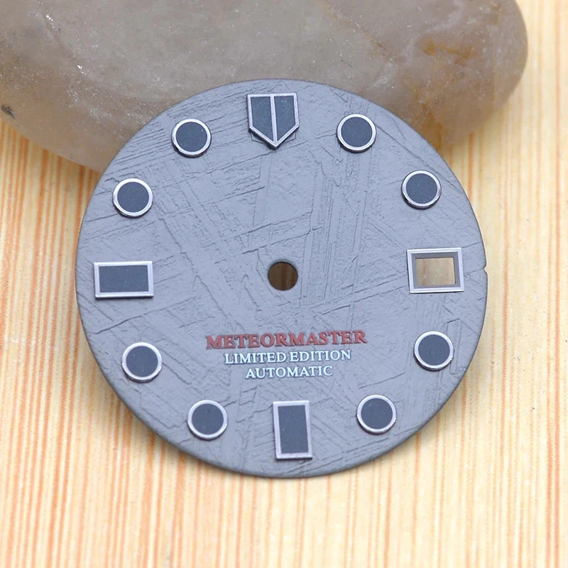 Meteorite Style Watch Dial for NH35 NH36 7S26 28.5mm Gray Repair Replace Premium