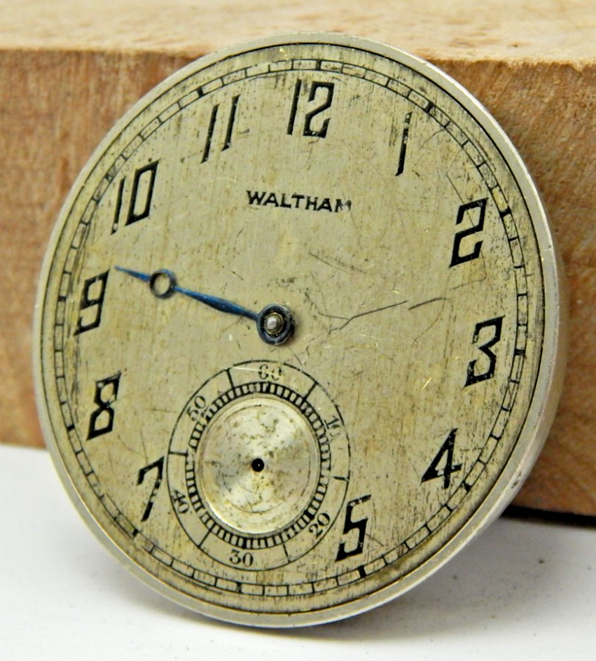 Vintage 1922 Waltham 225 12s 17 Jewel open face pocket watch movement with dial