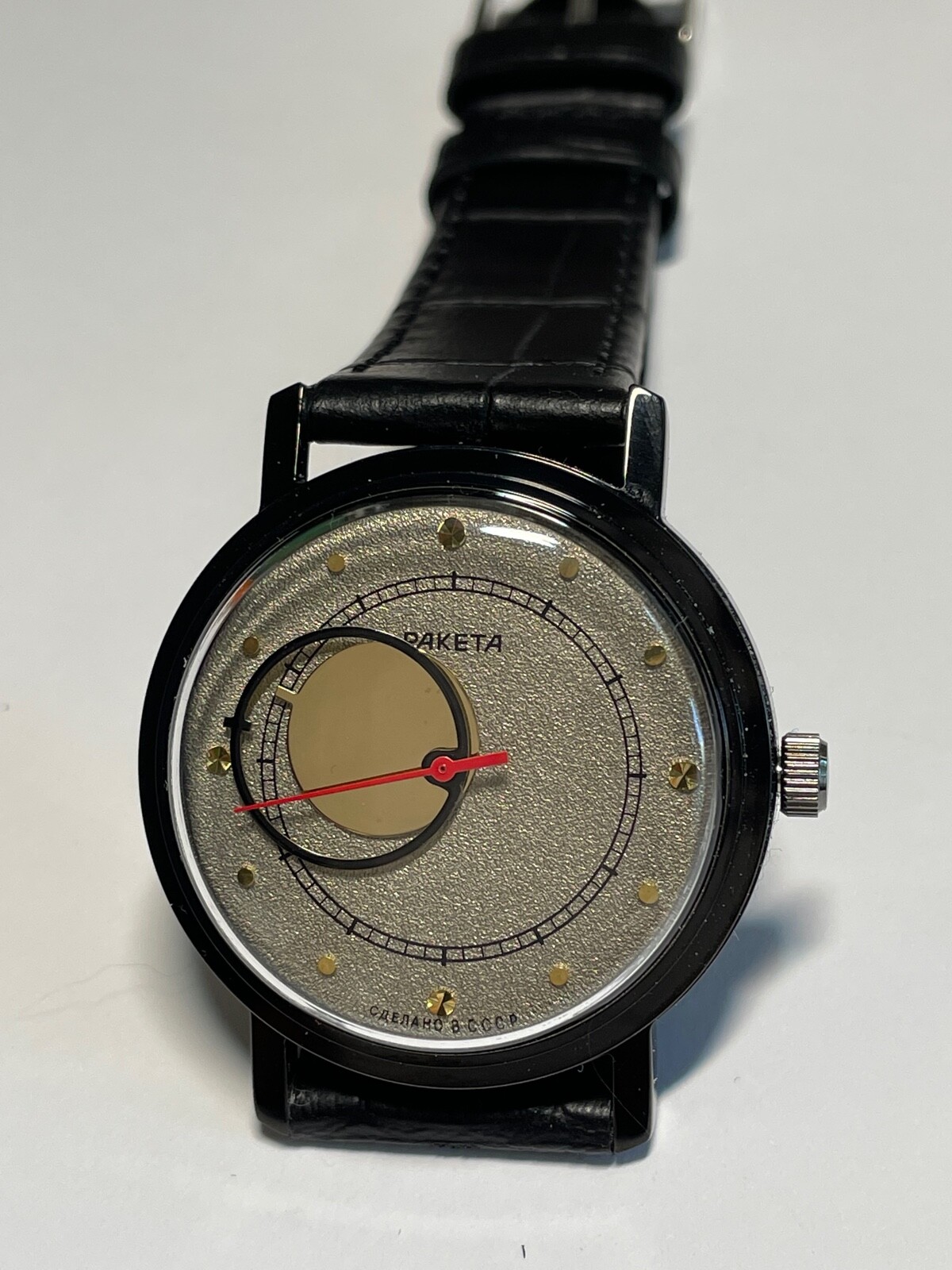 RAKETA KOPERNIK day 2609 H mechanism USSR new case steel mans wristwatch