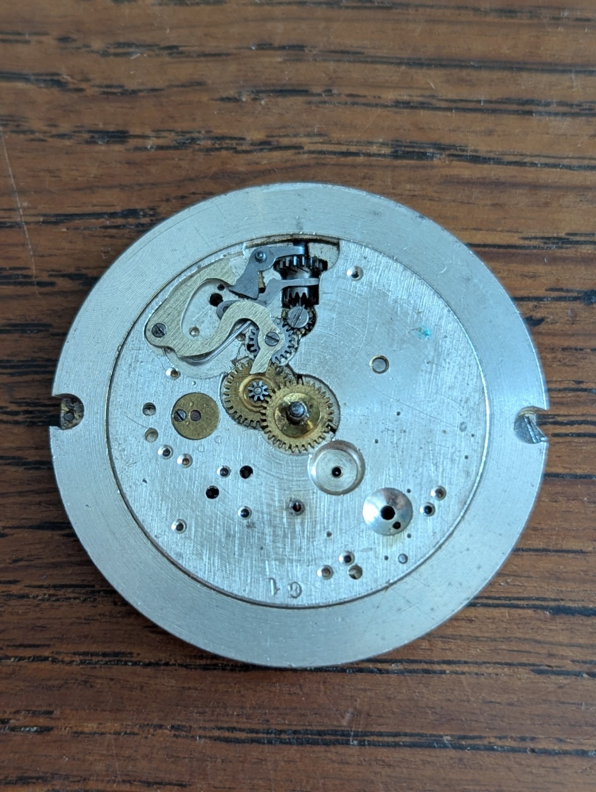 Swiss 15 Jewels Pocket Watch Movement / Dial for Restoration, Good Balance #S738