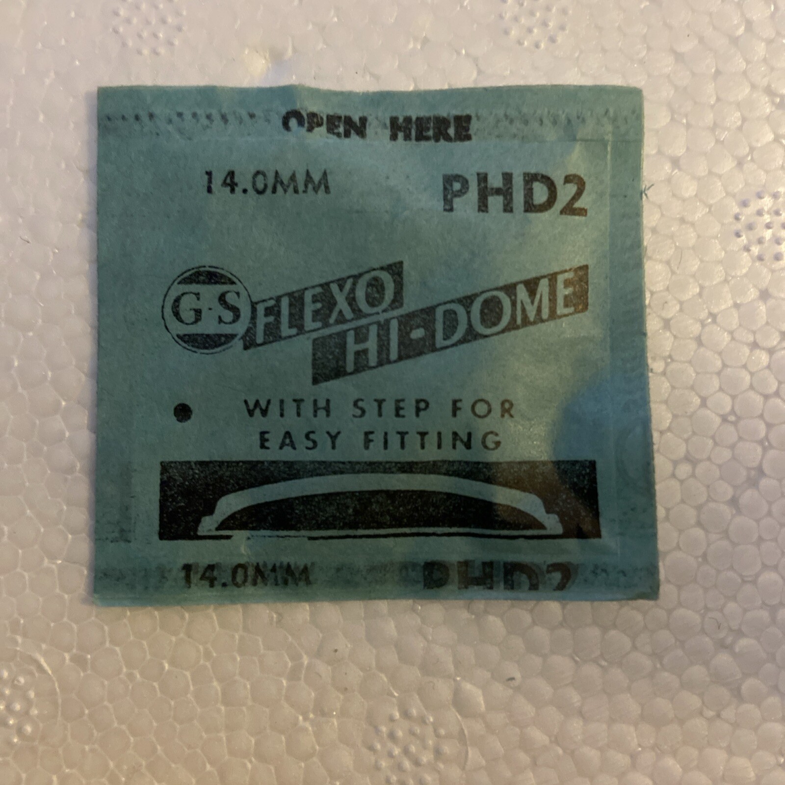 GS Flexo Hi Dome 14MM PHD2 Replacement Watch Crystal NOS Vtg
