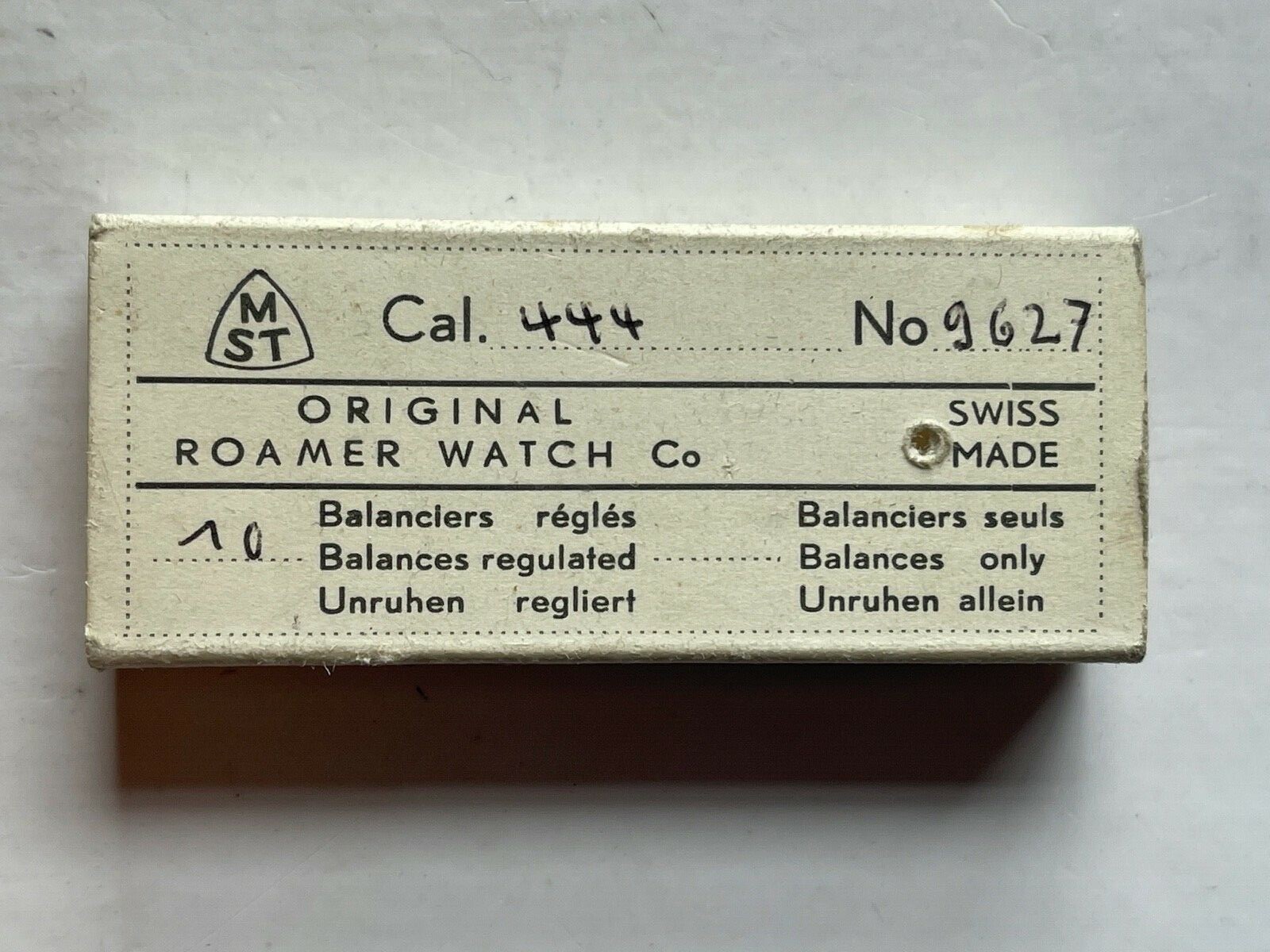 Roamer MST Cal 444 PN 721 Balance Complete. 4 Pieces.