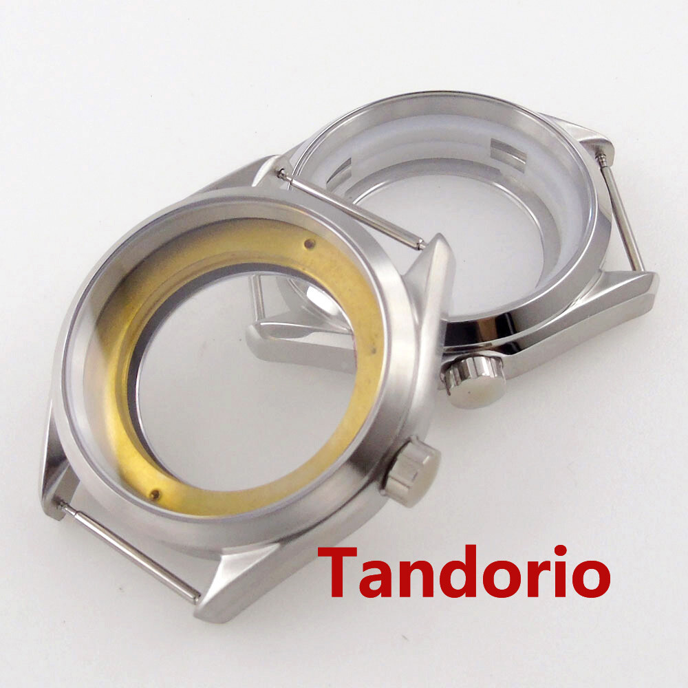 41mm Watch Case Sapphire Glass Fit NH34 NH35 NH36 ETA 2836 Miyota 8215 Movement