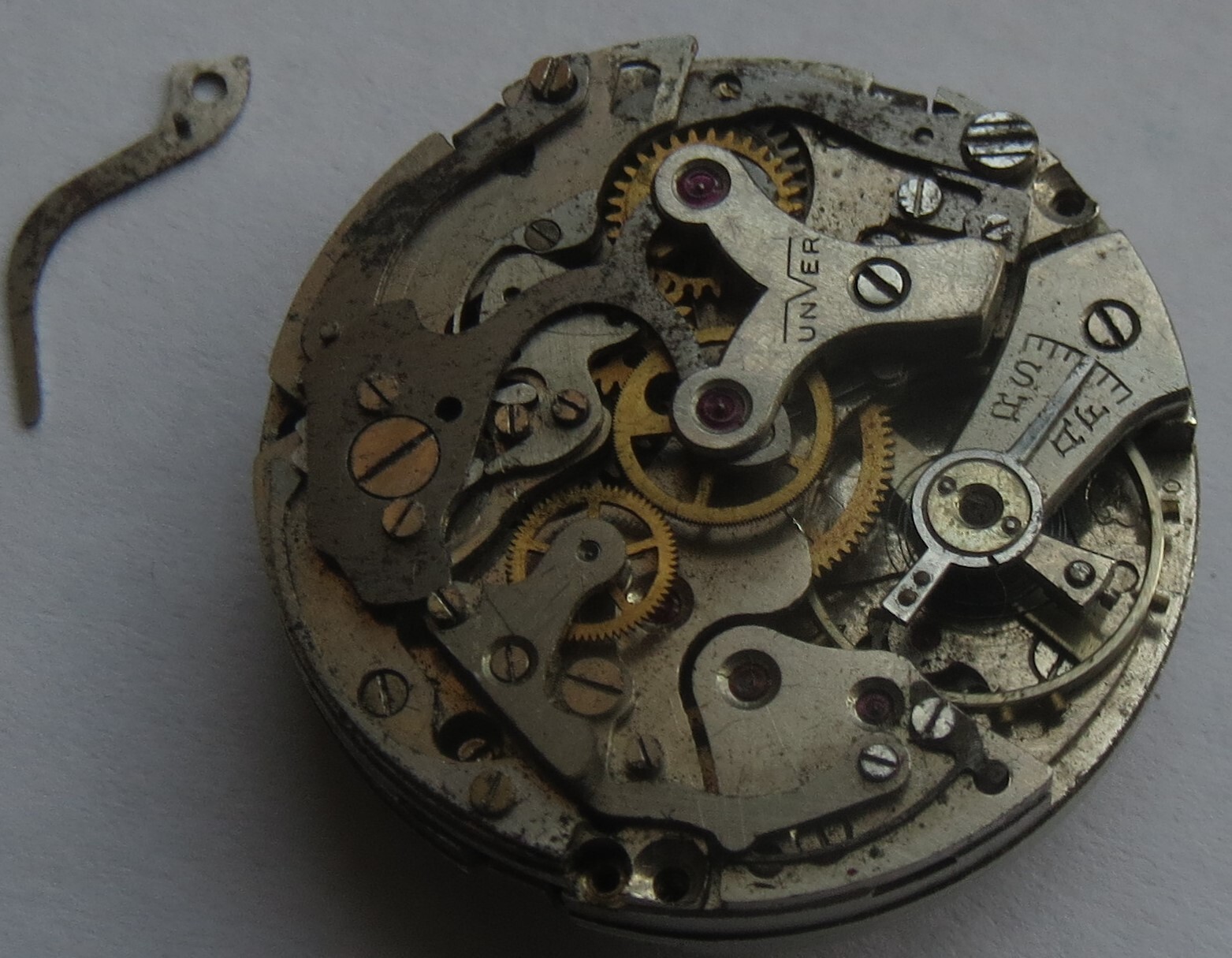 Unver cal. Venus 210 chronograph mens wristwatch movement balance Ok.