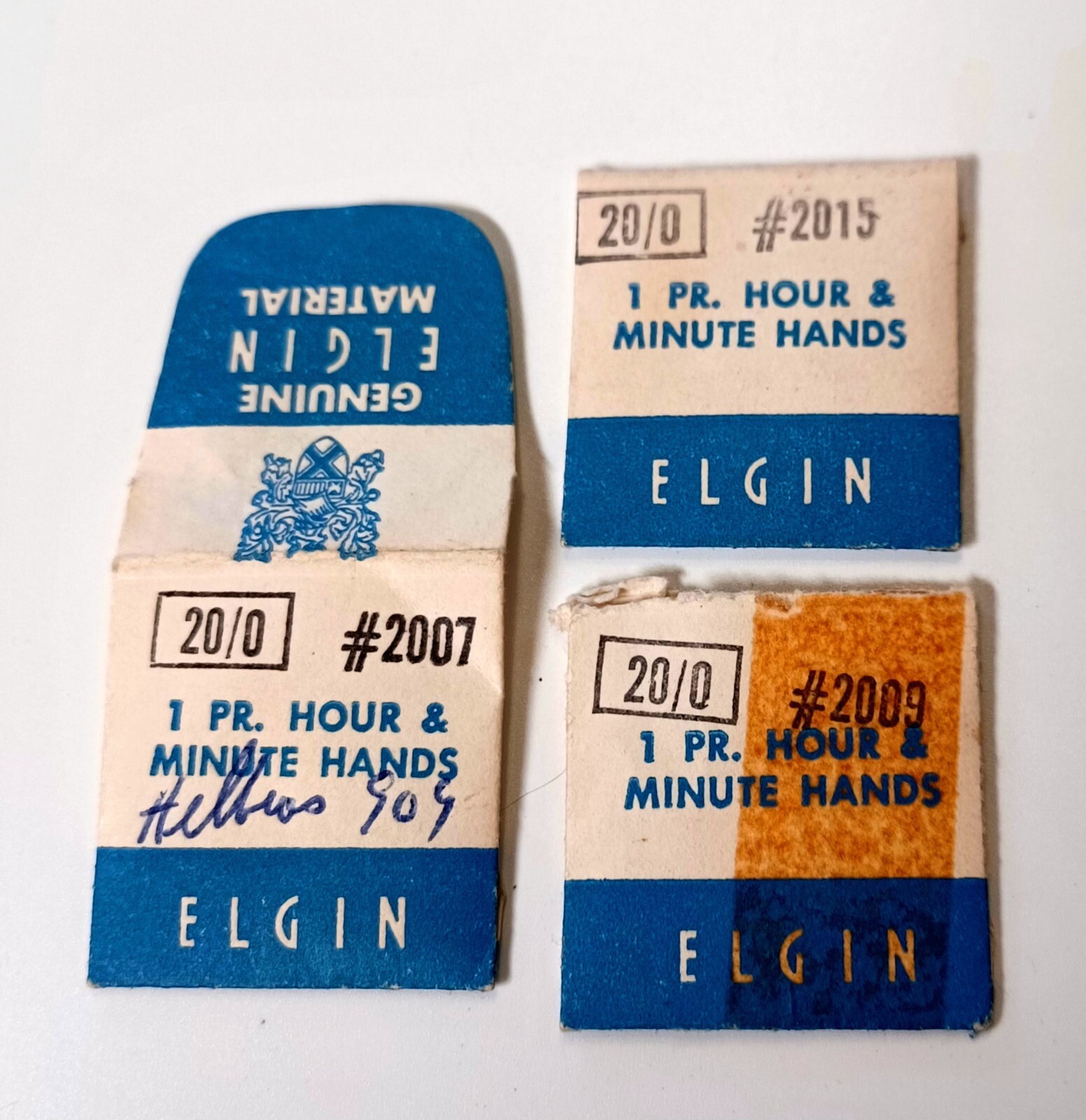 ELGIN 8/0 WRISTWATCH HOUR, MINUTE HANDS. 3 nos Packs. Inv#FF