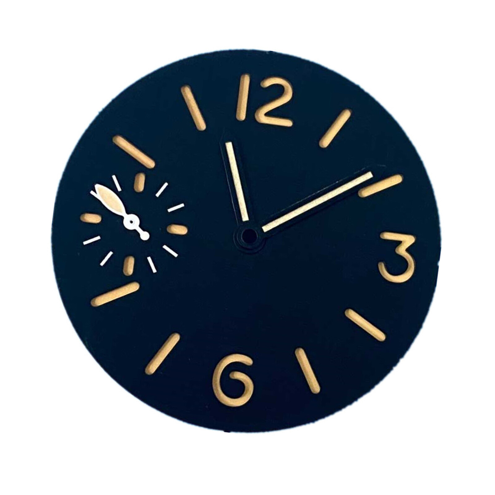 34.5mm Watch Dial Face Green Luminous With Hands For ETA6497 ST3600 Movement