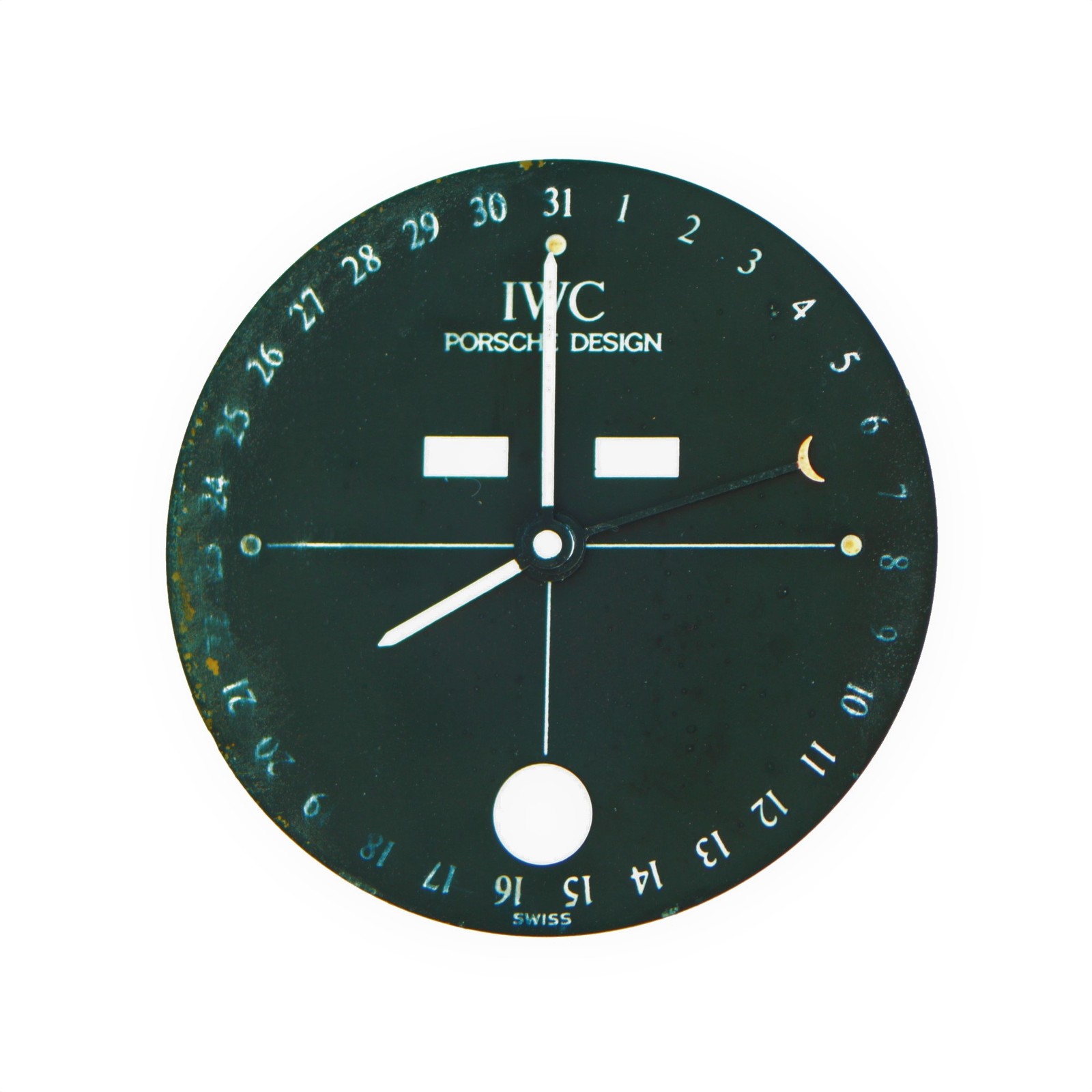 Genuine IWC Dial for Porsche Design 3430 black 27 mm with hand set