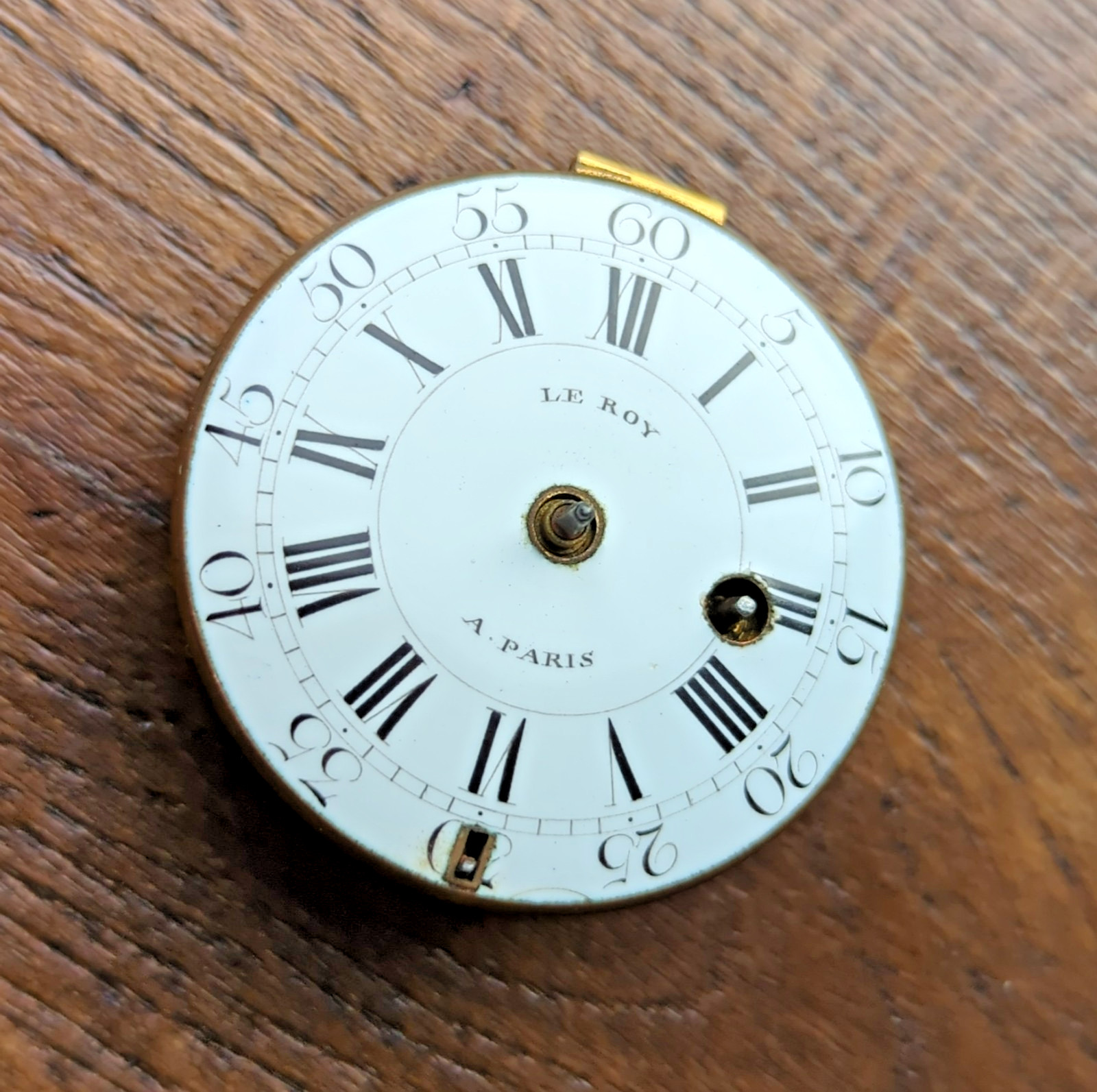 Le Roy Paris Verge Pocket Watch Movement Ticking, To Restore 18th Century (AT41)