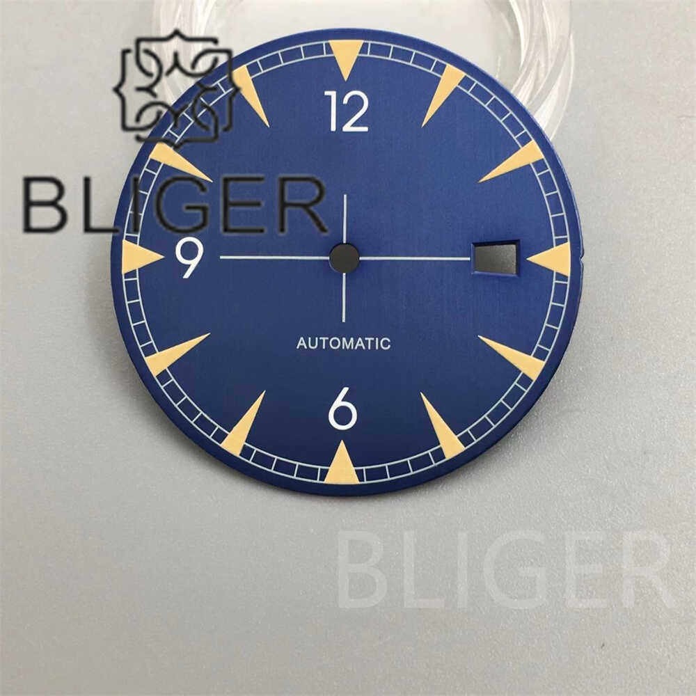 33mm Blue Black White Green Watch Dial Green Luminous for NH35 Movement Parts