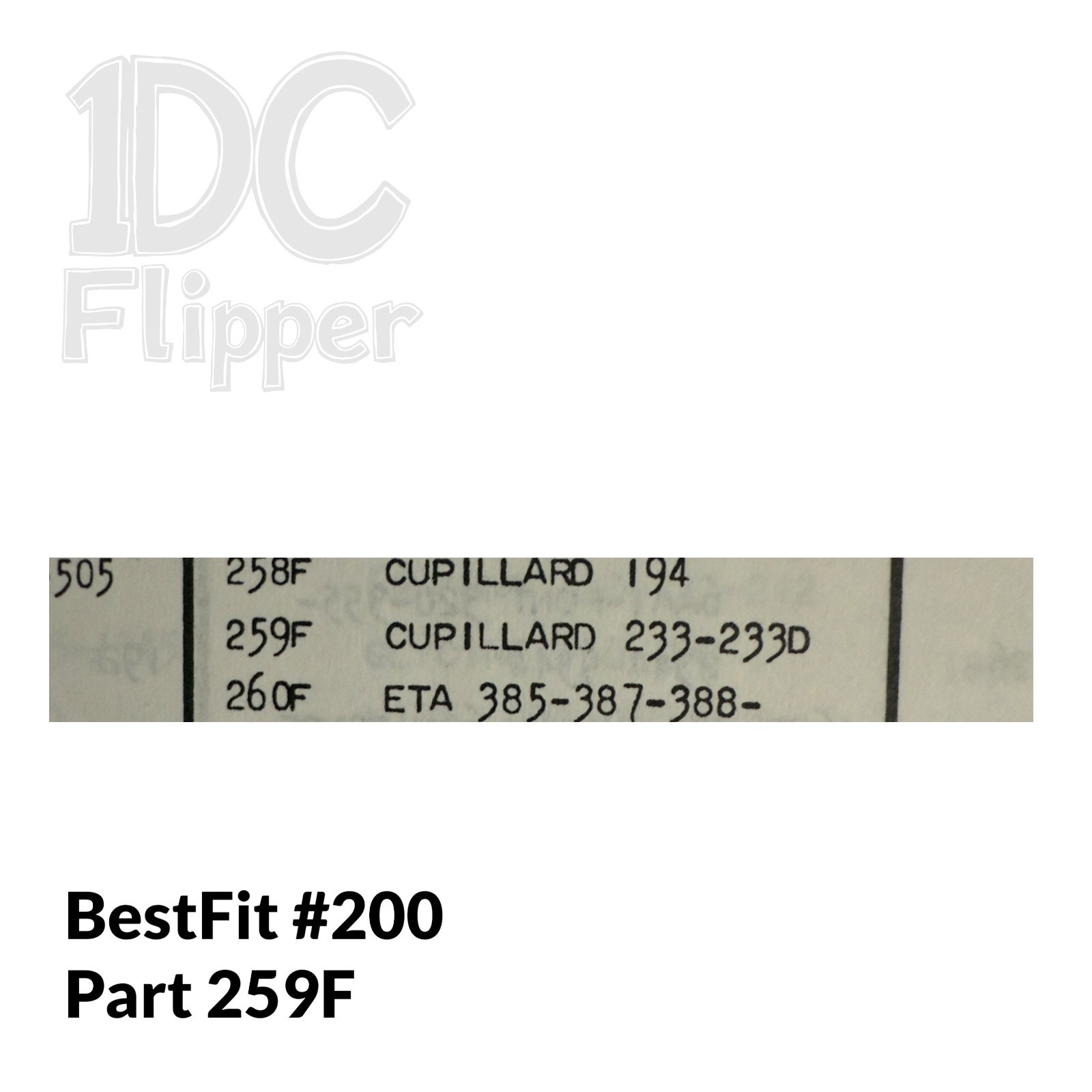 Cupillard 233 WINDING STEM BestFit 200/259F, 0.90, 17.3mm Fits Multiple Read!