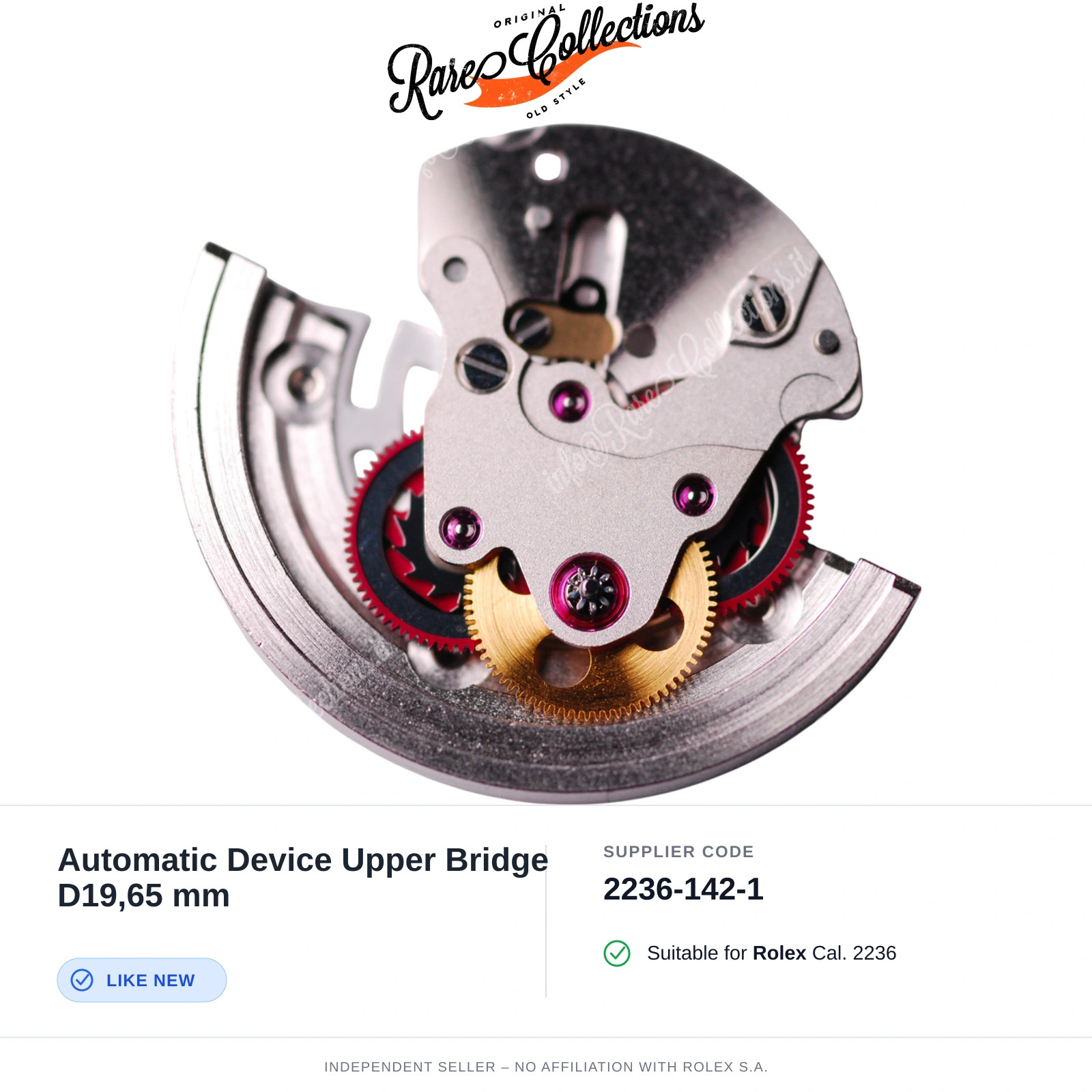 Automatic Device Upper Bridge D19,65 mm for Rolex (cod. 2236-142-1) — Excellent