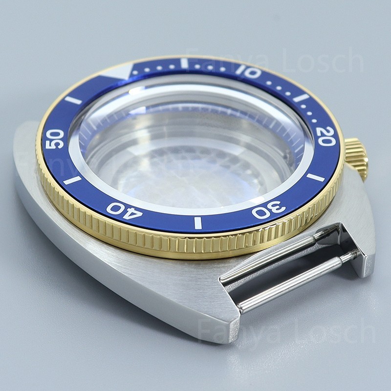 41mm Two-Tone Gold Watch Case Modify 62MAS Mod Sapphire For Seiko NH34 35 36 38