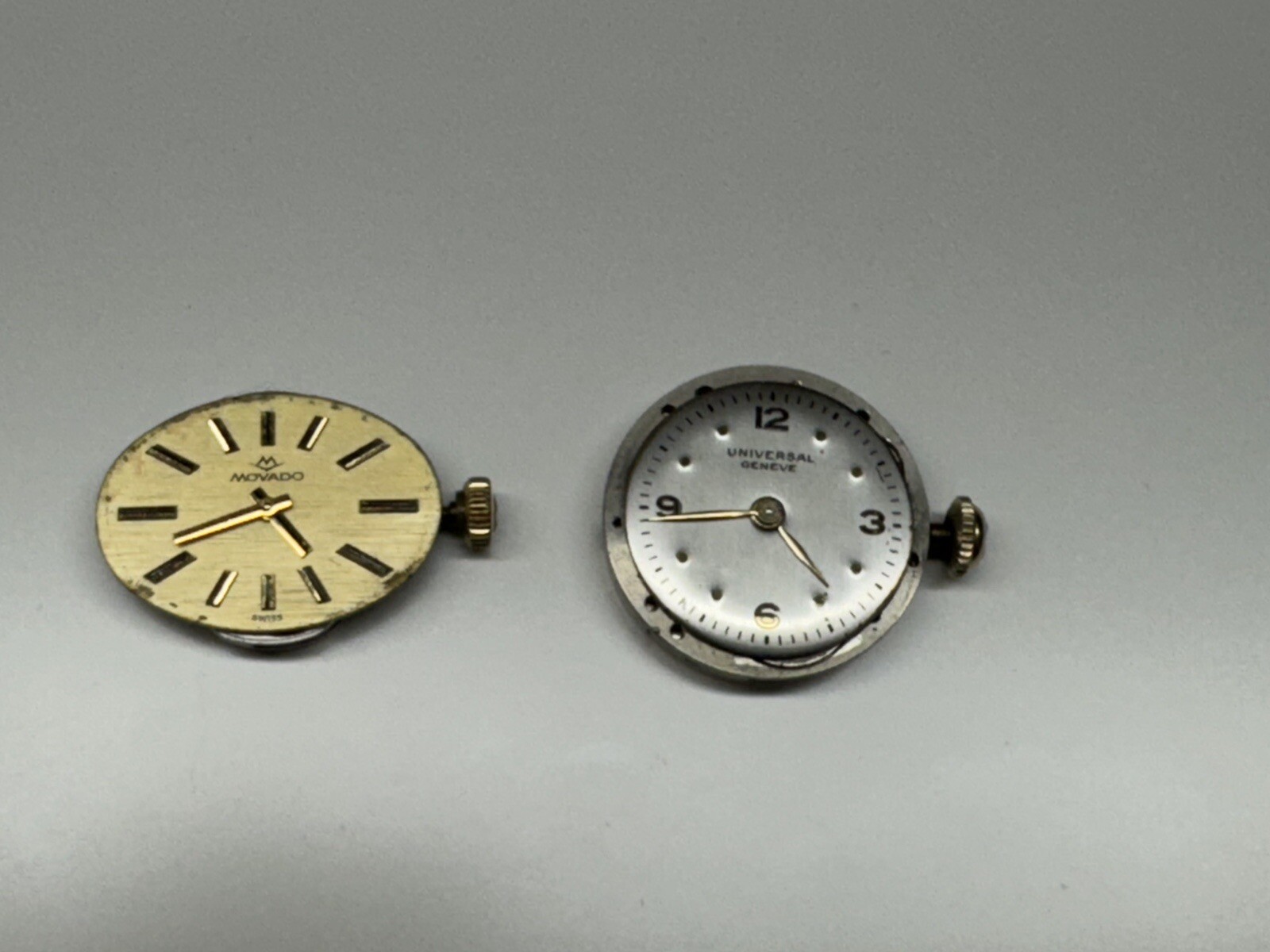 universal geneve & movado ladies wristwatch movements only working !