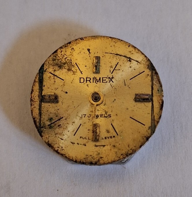 Beautiful Vintage Drimex 17 Jewels Ladies Mechanical watch movement and Face