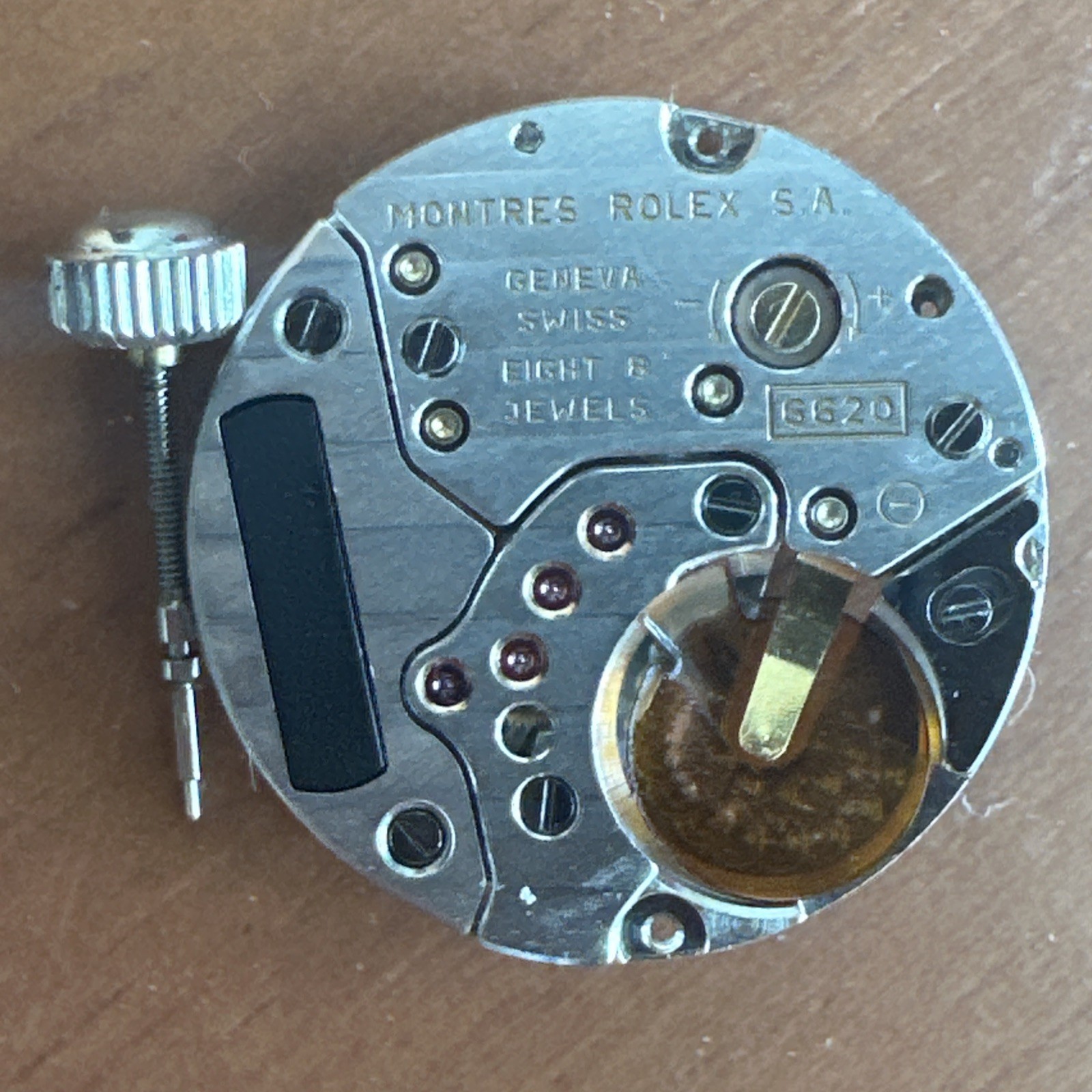 GENUINE ROLEX CELLINI 6620 NOT WORKING 8 JEWEL QUARTZ MOVEMENT FOR REPAIR PARTS