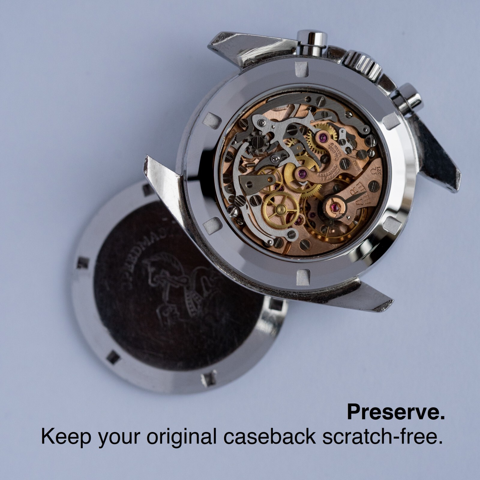 Sapphire Exhibition Caseback for the Omega Speedmaster