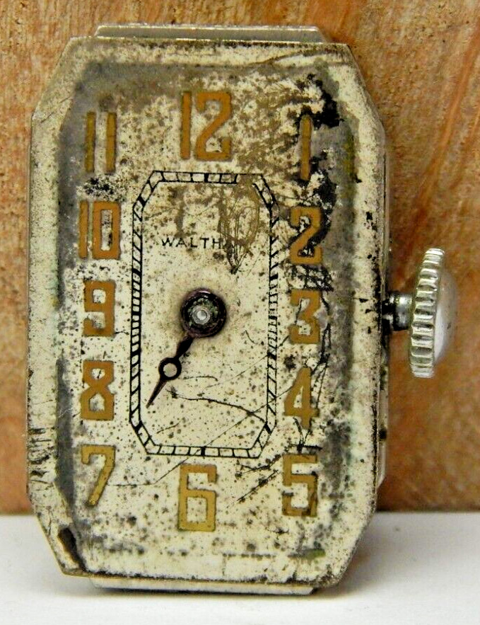Vintage Waltham 1928 Rect. Wristwatch 15j model: L-7.25 wrist watch movement