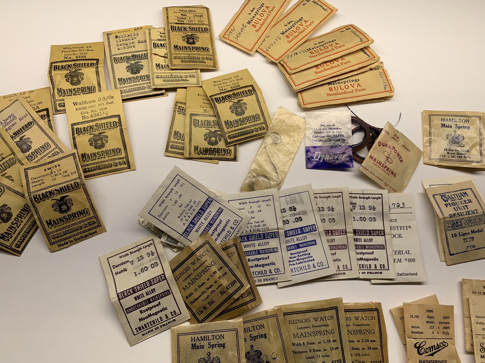 50 + pieces bulova elgin hamilton waltham and more unbreakable mainsprings