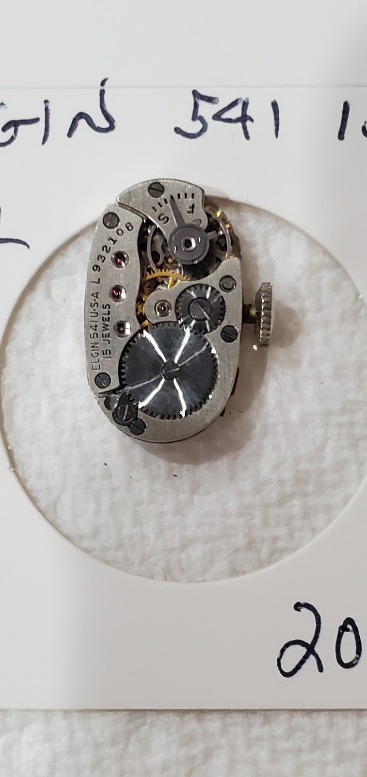 WOMENS ELGIN 541 15j WRIST WATCH MOVEMENT #2061