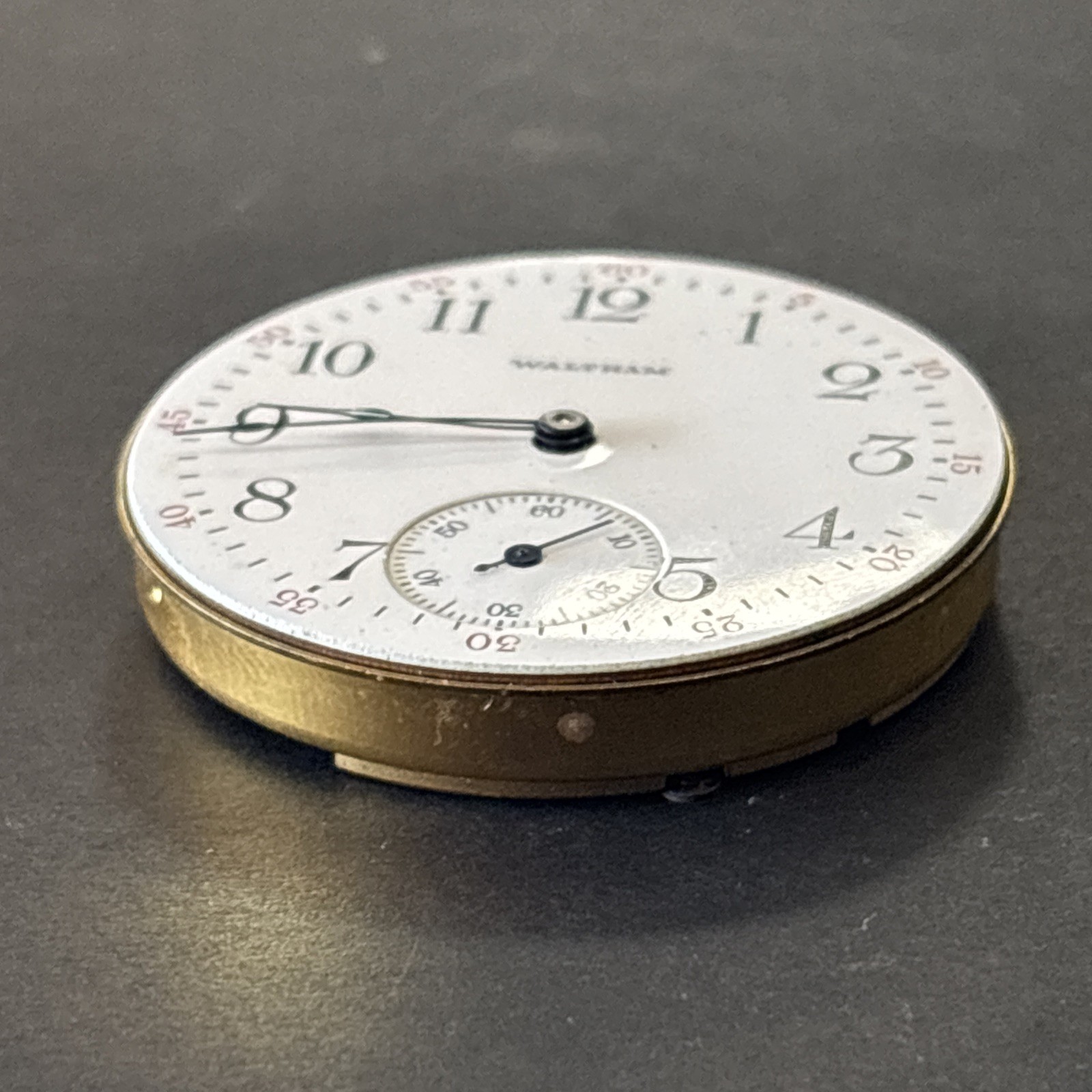 Waltham 15 Jewel Working Pocket Watch Movement Grade No 613 Model 1908 Size 16