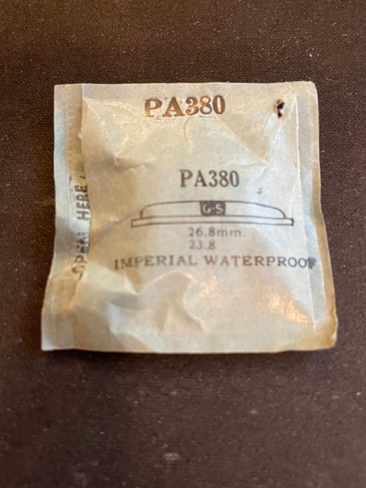 GS PA380 Watch Crystal 26.8mm for Imperial Waterproof – New