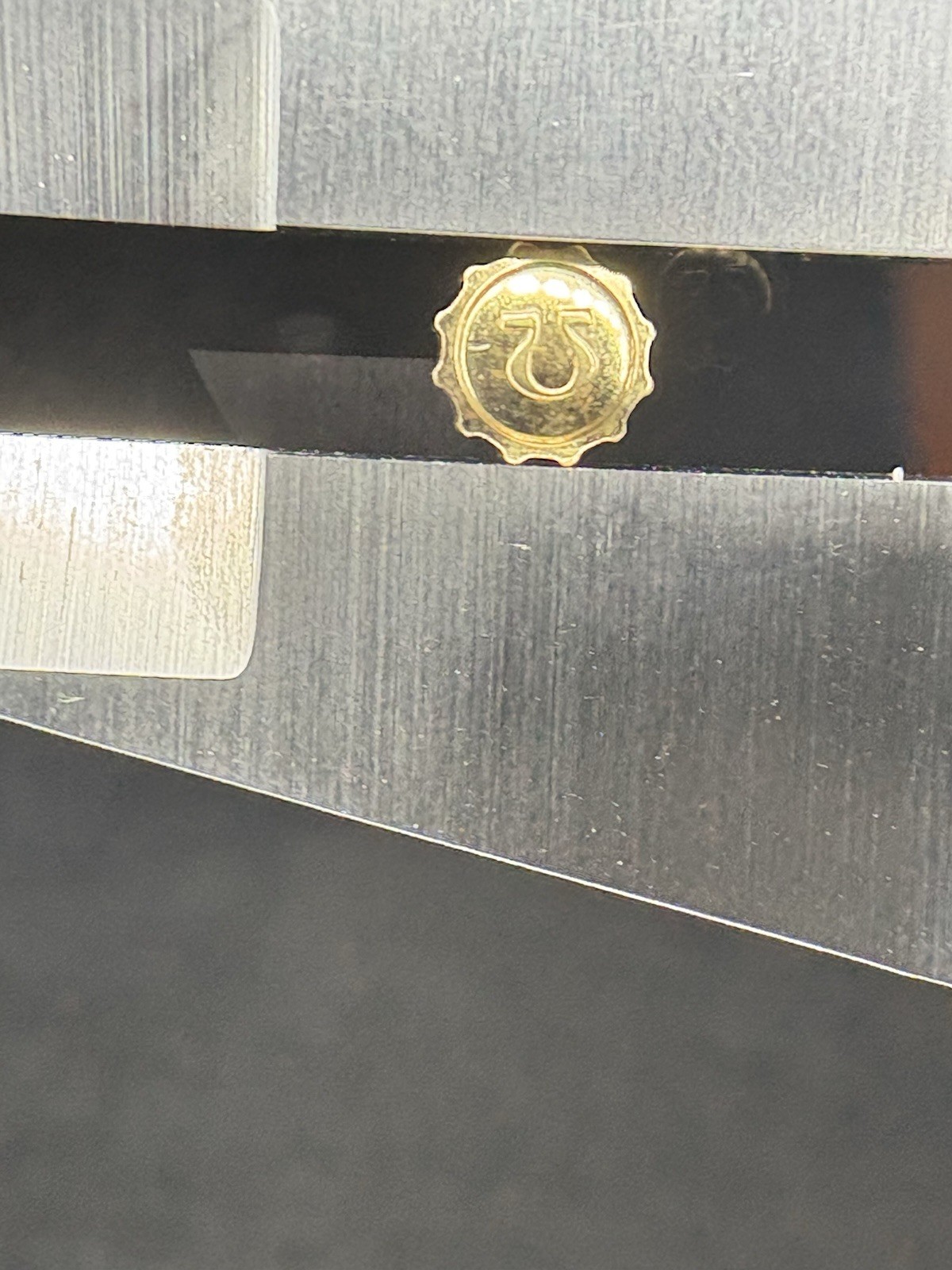 Vintage Omega Gold Plated Crown 5.4mm Scalloped Seamaster De Ville Parts