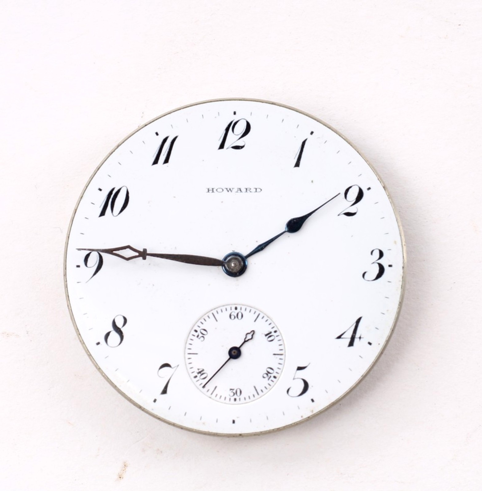 E Howard Pocket Watch Movement 12 Size 17 Jewel-GS-187