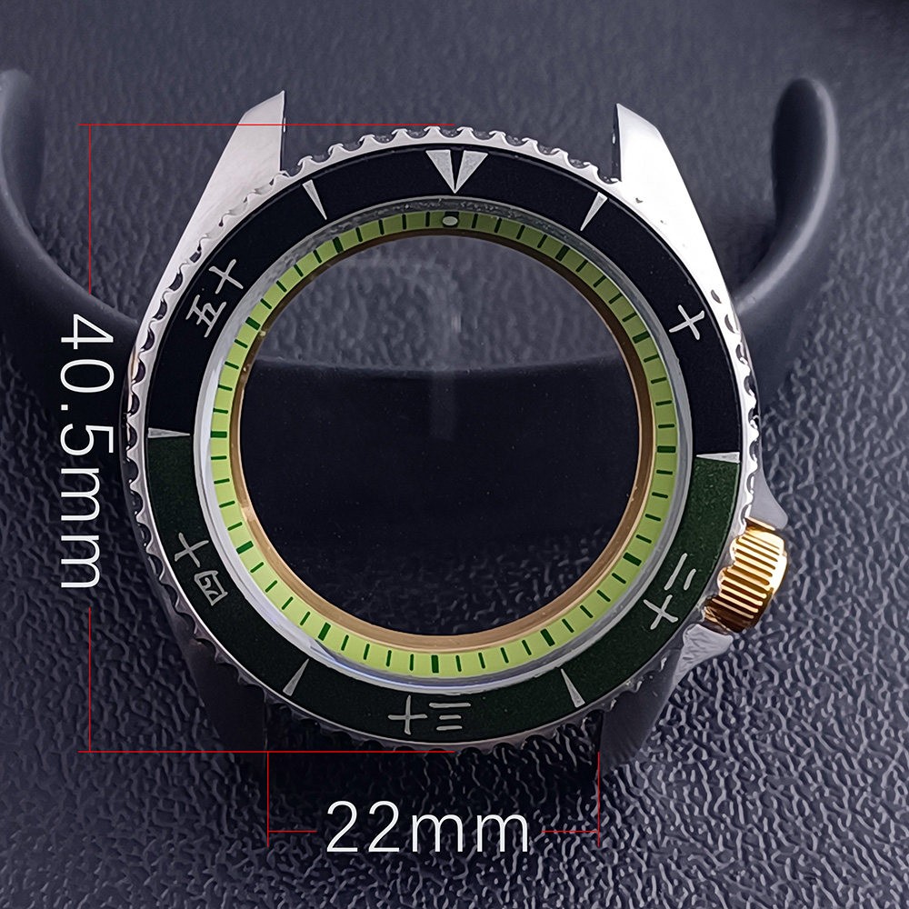 40.5mm Stainless Steel Watch Case Sapphire for Nh35 Nh36 Movement 28.5mm Dial