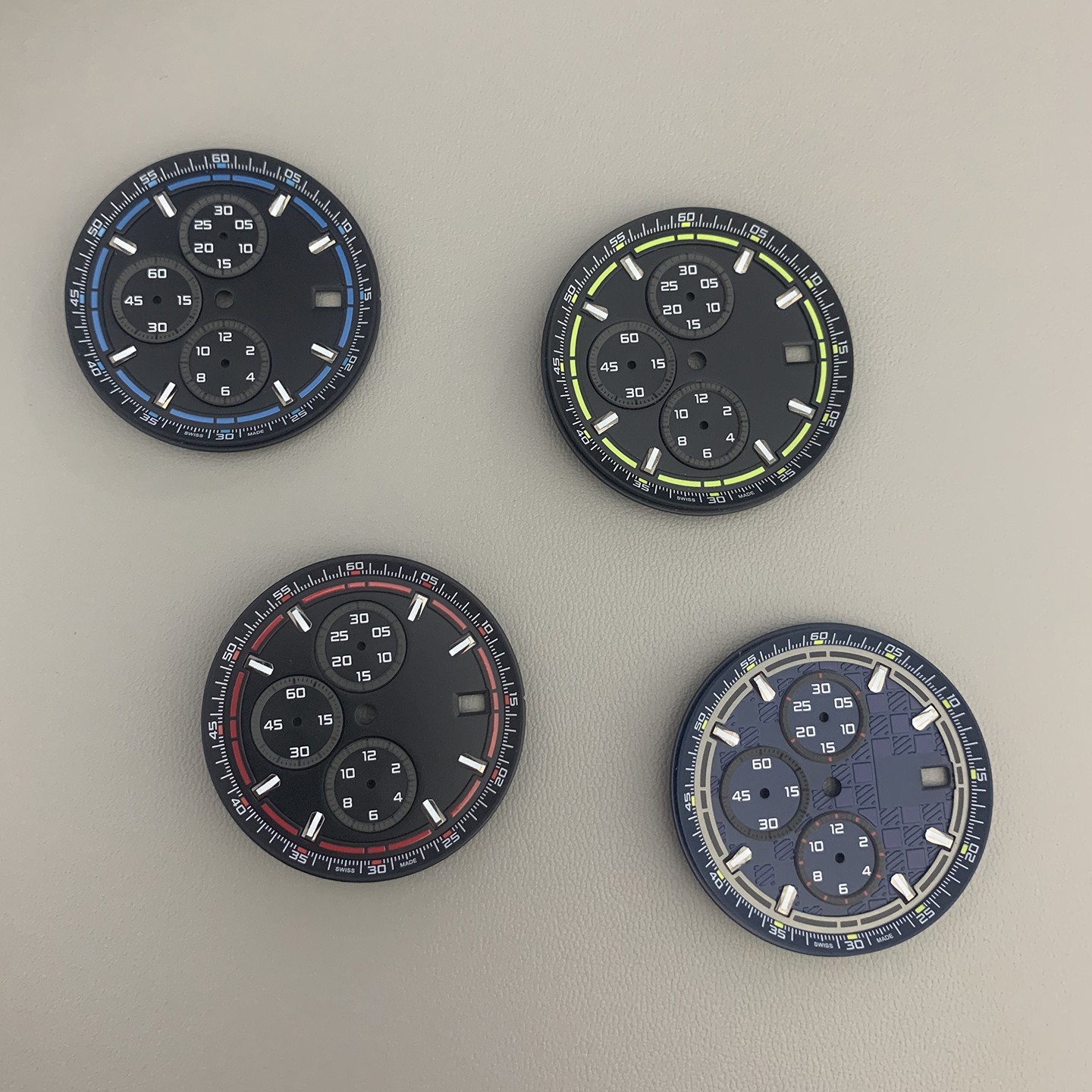 35.4mm VK63 Dial Multifunctional Luminous Dial Watch Part Fit VK63/VK67 Movement