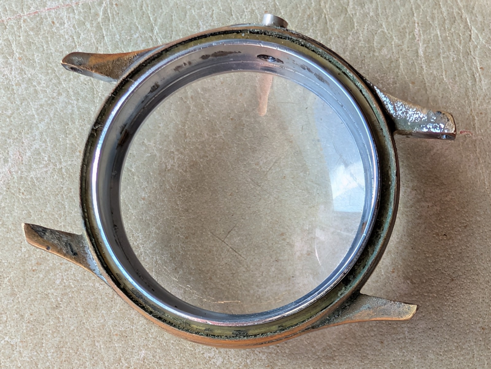 Vintage 1960’s Nassau Sportsman Midsize Watch CASE/CRYSTAL/SWISS ONLY DIAL COMBO