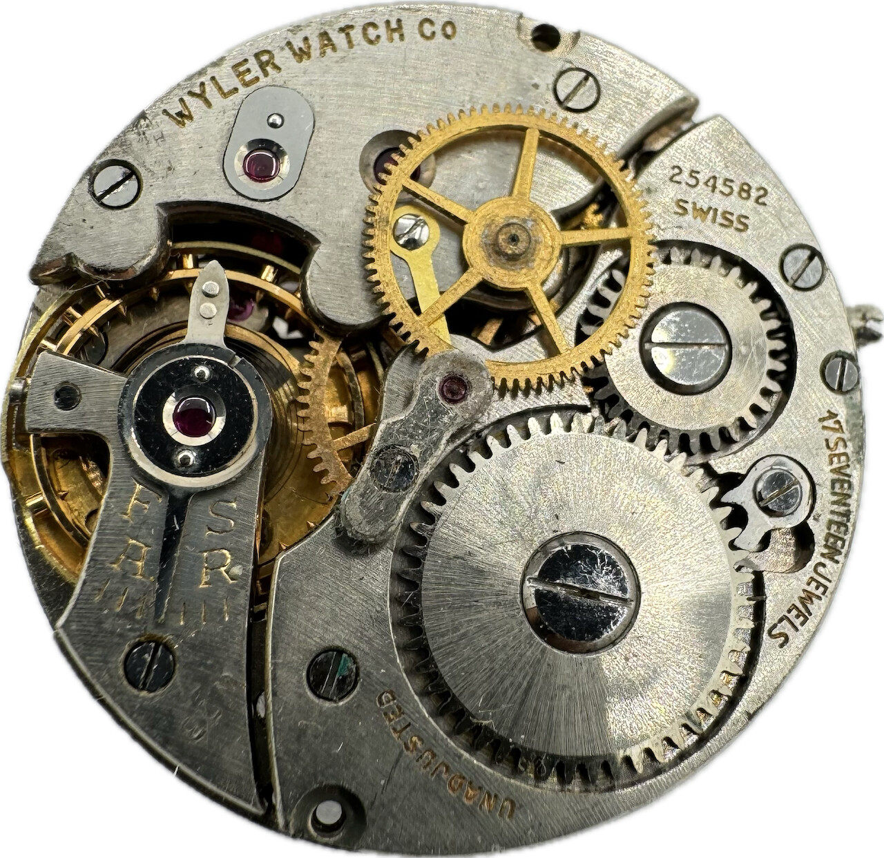 Vintage 23.5mm Wyler Sweep Second 17 Jewel Mechanical Men’s Wristwatch Movement