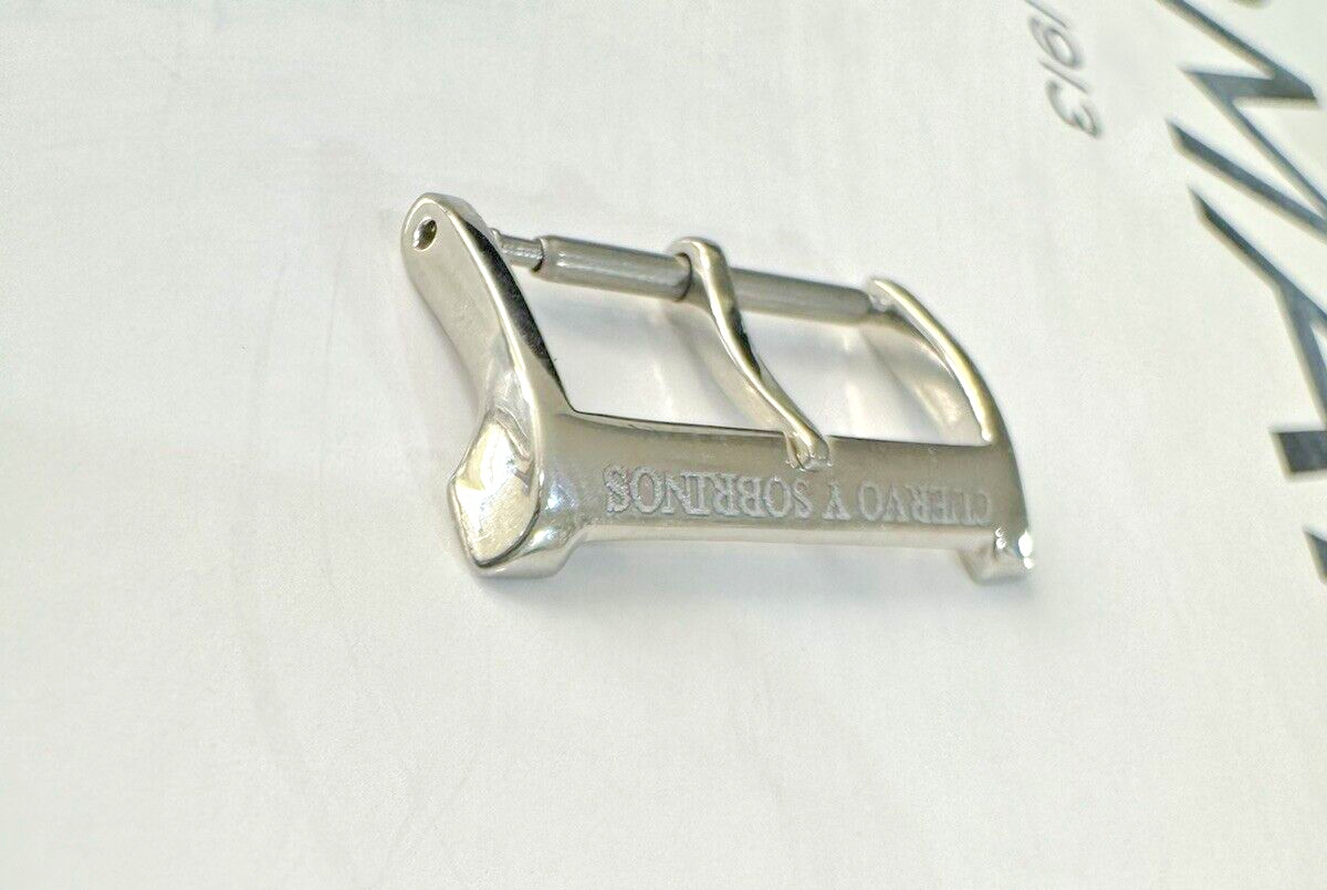 CUERVO Y SOBRINOS Watch Pin Buckle Clasp Stainless Steel 18 mm Swiss Made New