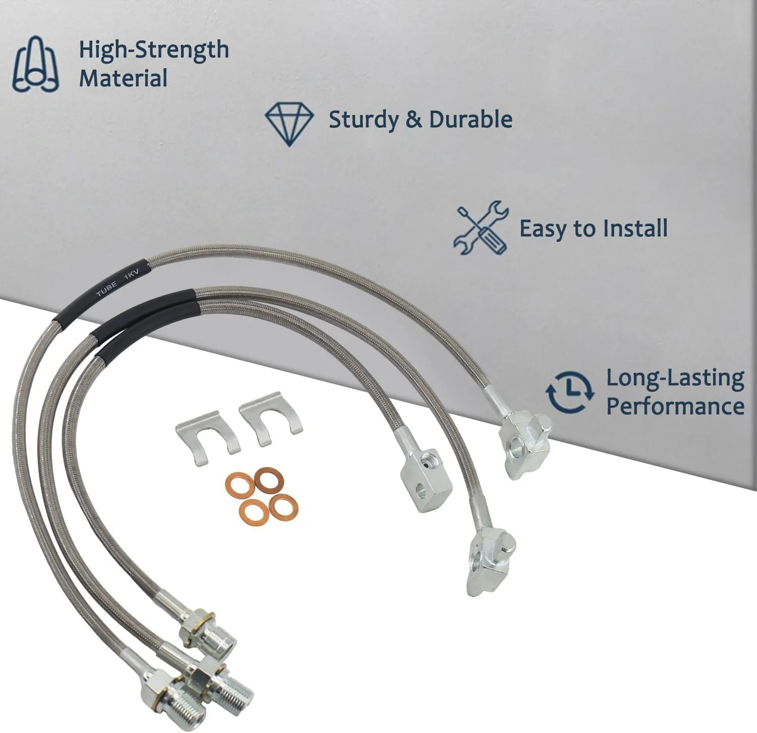 3PCS Stainless Steel Brake Lines Set Fits Chevy GMC C K Truck 4-6 Lift Durable