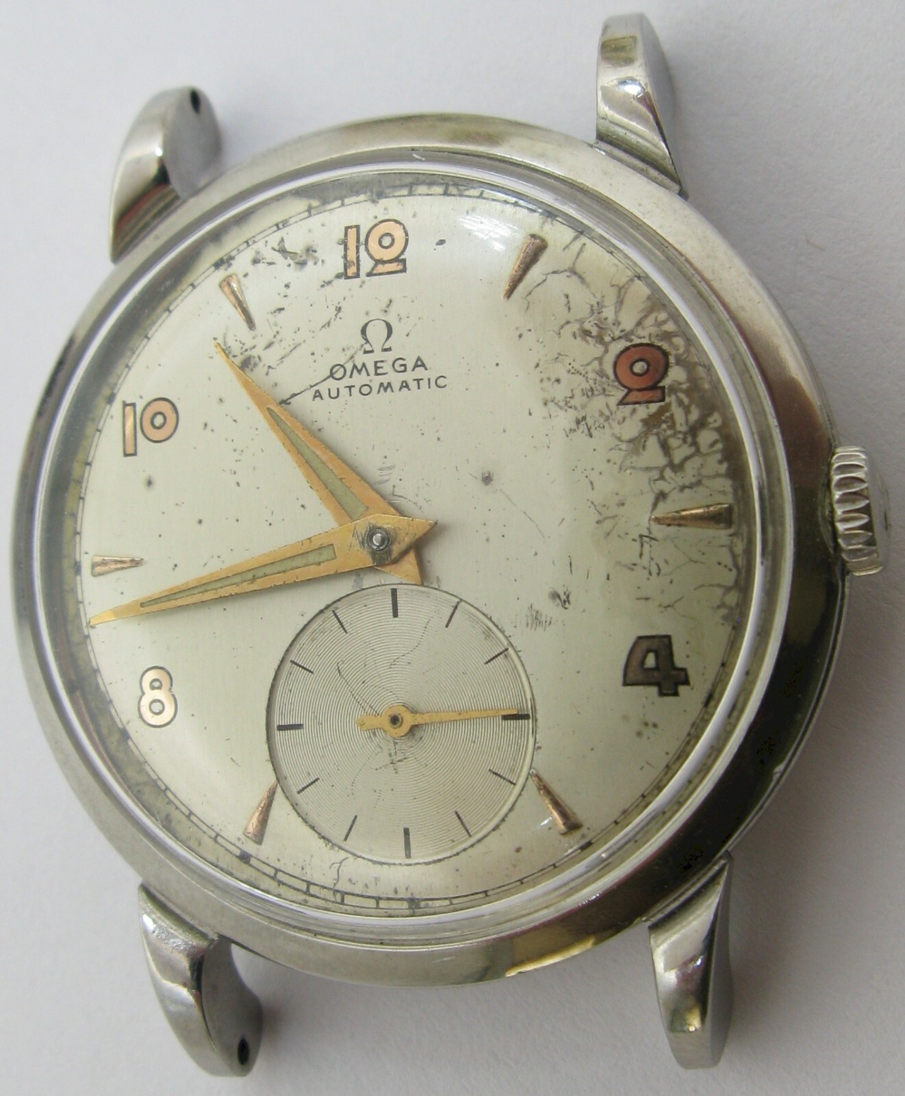 Omega 342 17 jewels stainless steel bumper auto. watch for project or parts …