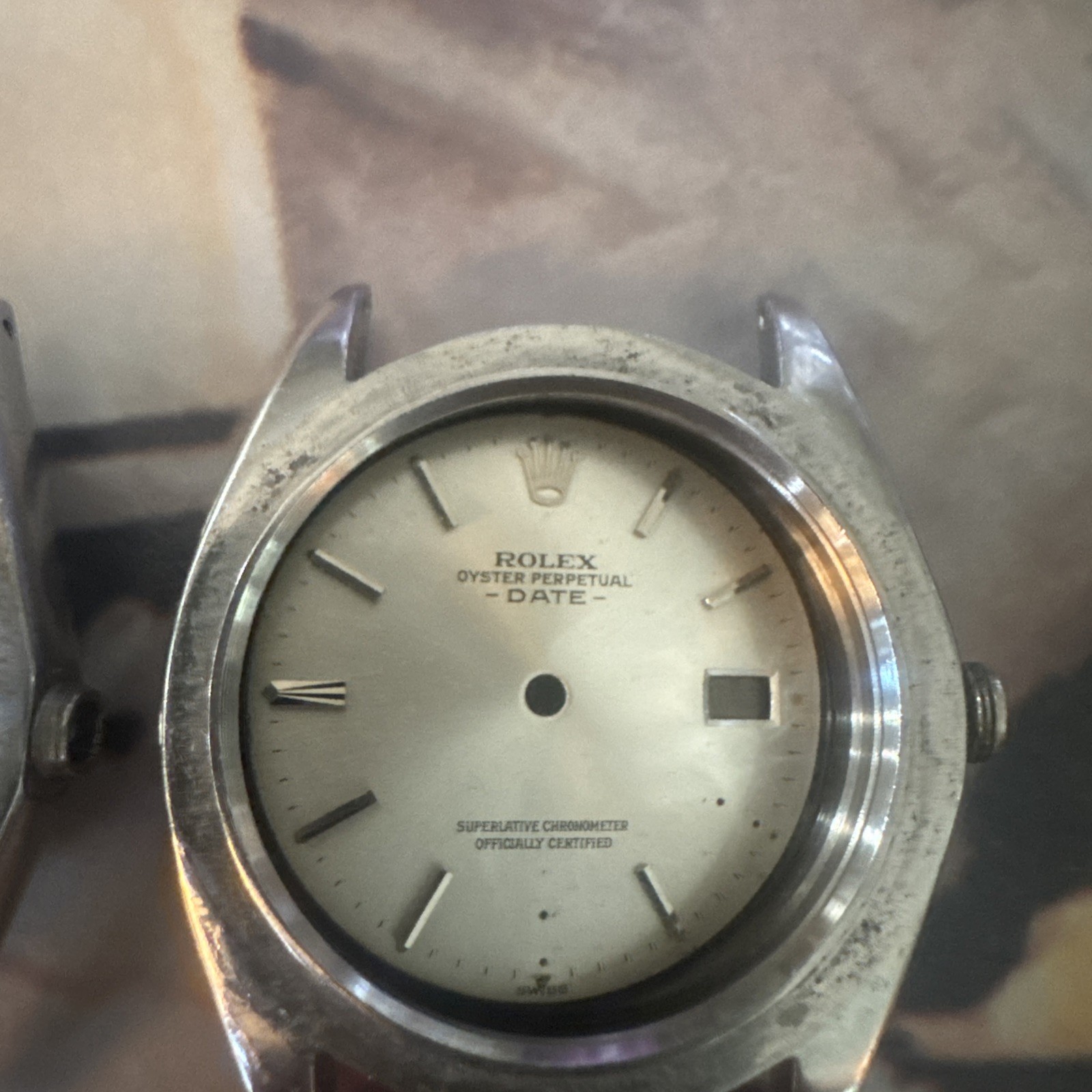 Rolex 1500 Case And Dial No Bezel 2 Piece Lot